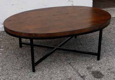 Wilshire – Custom Oval Coffee Table (Los Angeles),reclaimed Wood Top Within Wilshire Cocktail Tables (View 15 of 35)