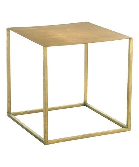 Wisteria Aged Iron Cube Side Table | Zulily With Aged Iron Cube Tables (Photo 1 of 40)