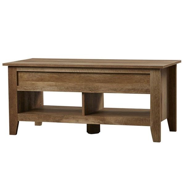 Wood Top Coffee Tables You'll Love | Wayfair Within Fresh Cut Side Tables (Photo 31 of 40)