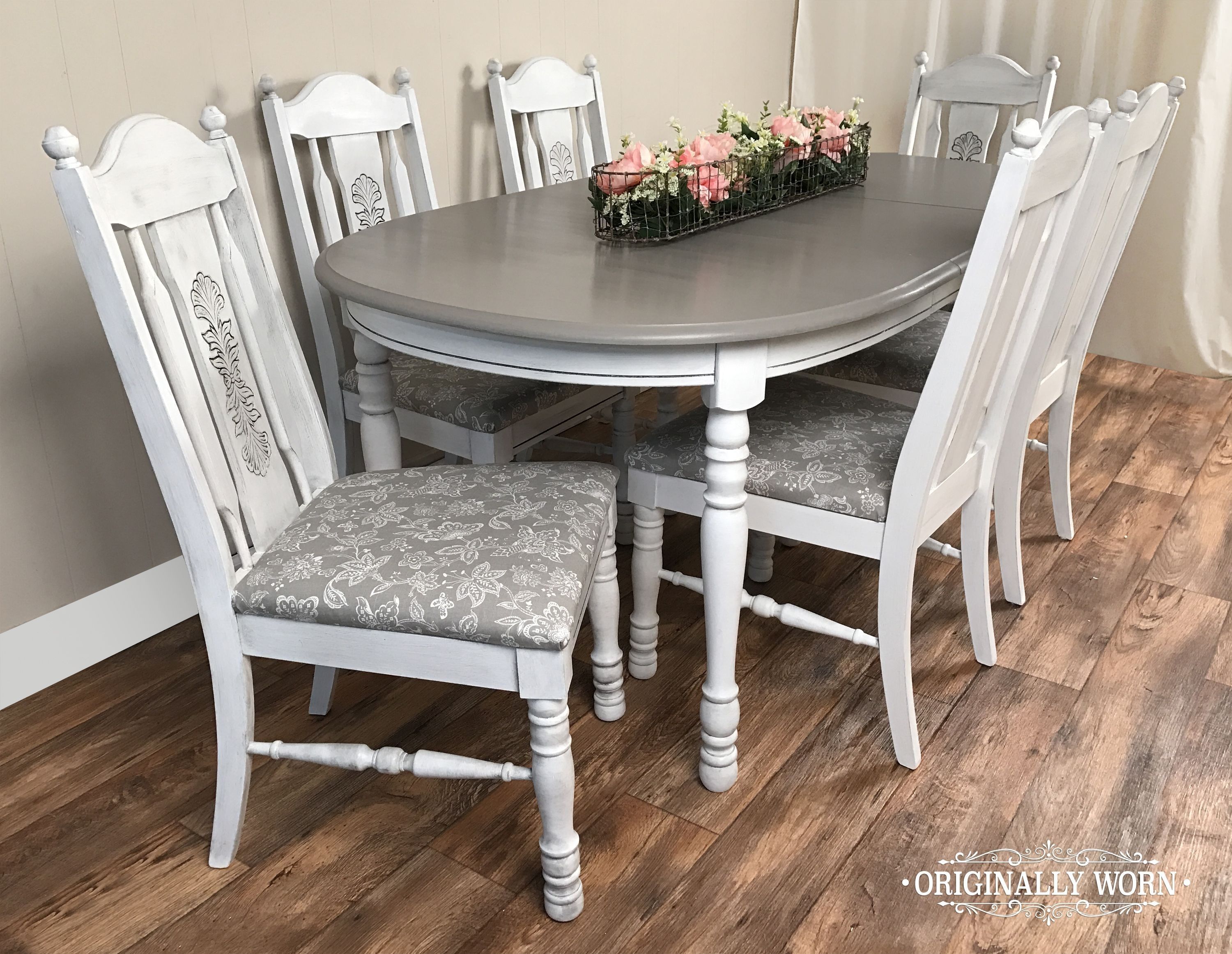 7 Piece Oval Dining Set In Annie Sloan Chalk Paint In Pure White And In Most Recent Market 7 Piece Dining Sets With Host And Side Chairs (View 9 of 20)