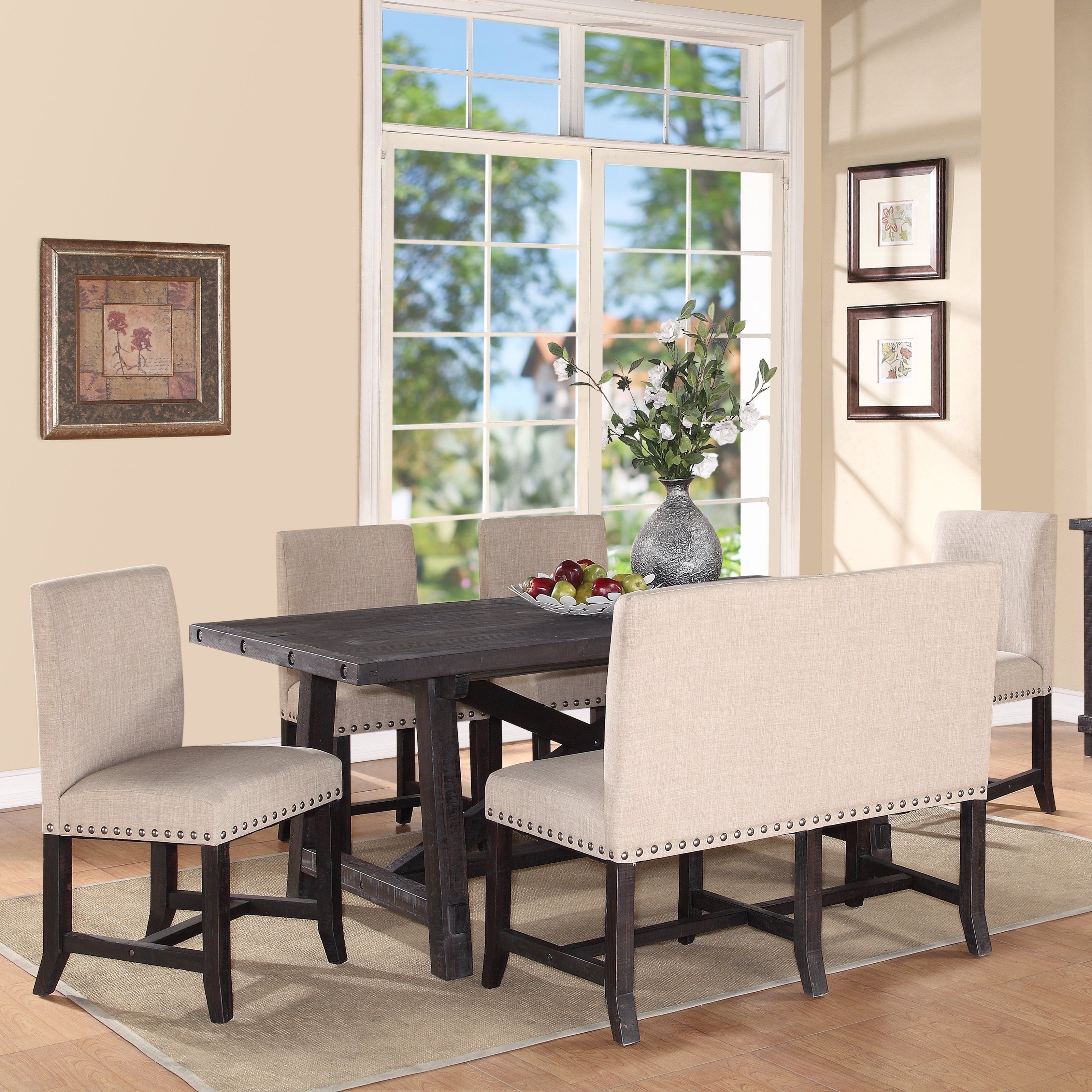 8 Dining Room Sets With Upholstered Chairs | Hospicehelpnow For Most Up To Date Jaxon 7 Piece Rectangle Dining Sets With Upholstered Chairs (View 15 of 20)