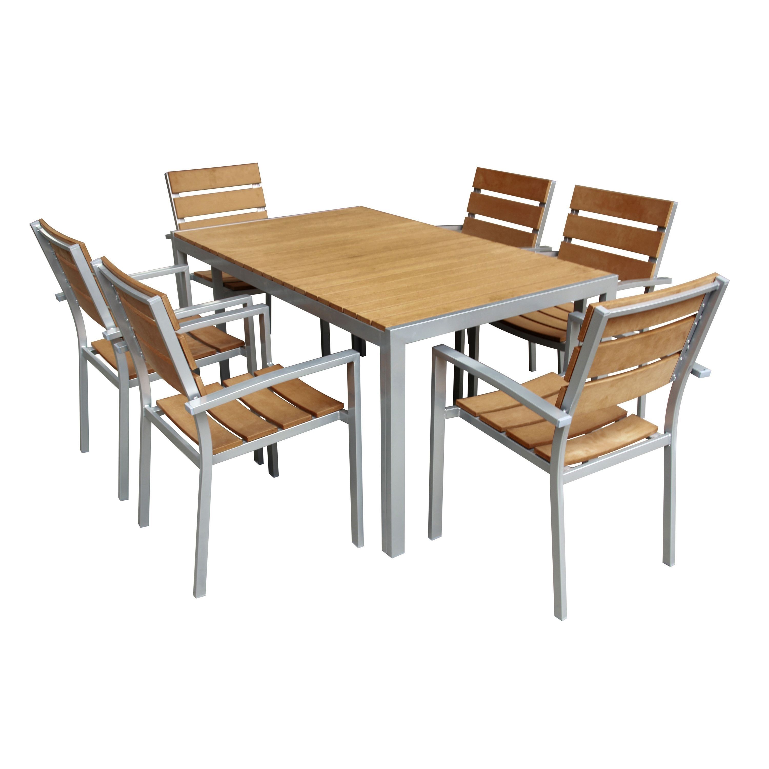 Add A Classic Touch To Your Patio With This Striking 7 Piece Dinging Pertaining To Newest Delfina 7 Piece Dining Sets (View 15 of 20)