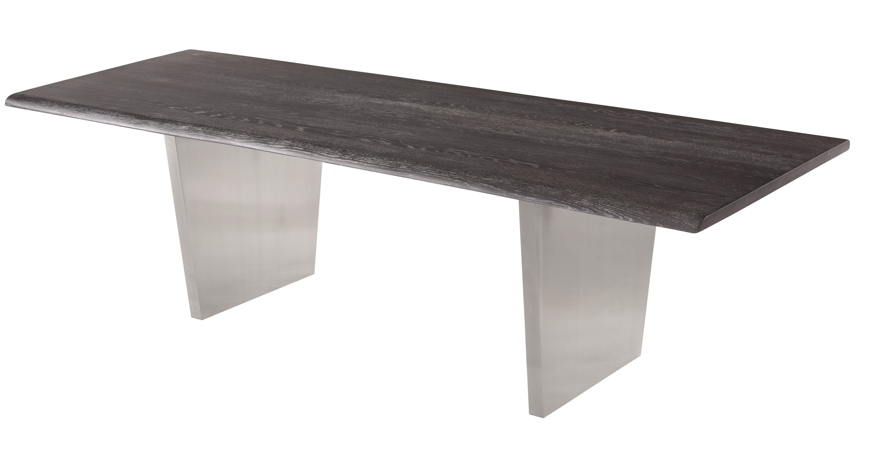 Aiden 78 Inch Rectangular Dining Table In Brushed Stainless And With Newest Portland 78 Inch Dining Tables (View 6 of 20)