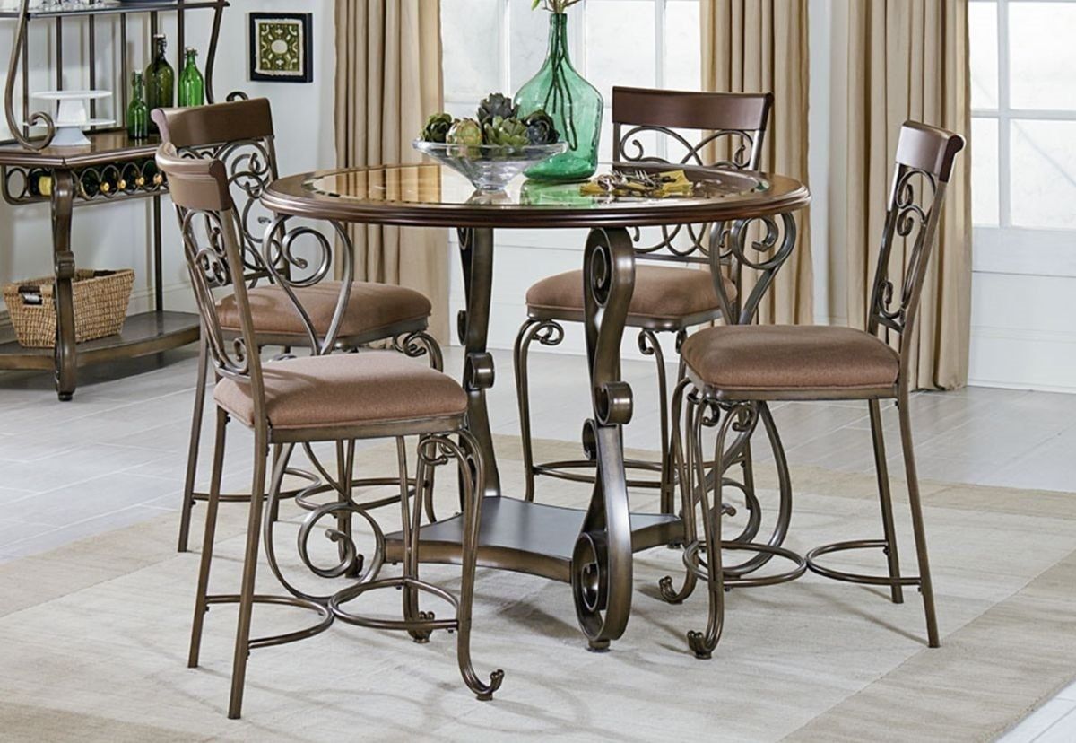 Bombay 5 Pc Counter Height Dining Room | Badcock & More Intended For Newest Valencia 5 Piece Counter Sets With Counterstool (View 5 of 20)