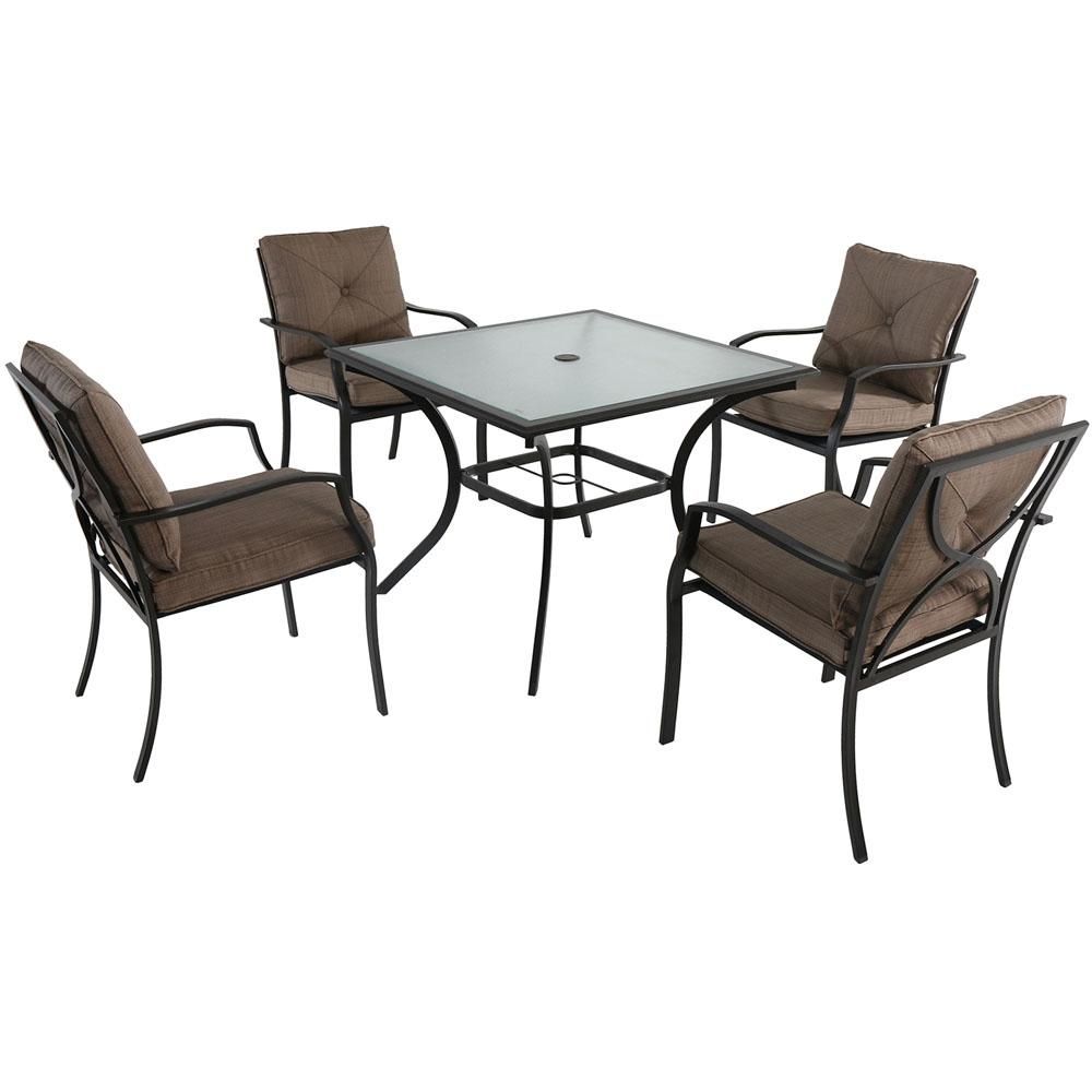 Cambridge Crawford 5 Piece Steel Outdoor Dining Set With Copper For Newest Crawford 7 Piece Rectangle Dining Sets (View 13 of 20)