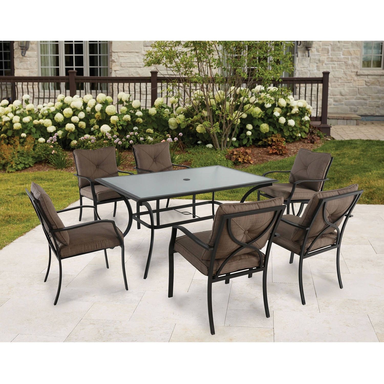 Cambridge Crawford 7 Piece Outdoor Dining Set – Walmart In Current Crawford 6 Piece Rectangle Dining Sets (View 17 of 20)
