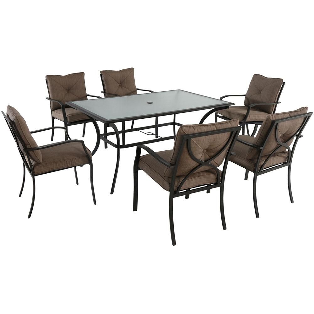 Cambridge Crawford 7 Piece Steel Outdoor Dining Set With Copper Inside Newest Crawford 6 Piece Rectangle Dining Sets (View 4 of 20)