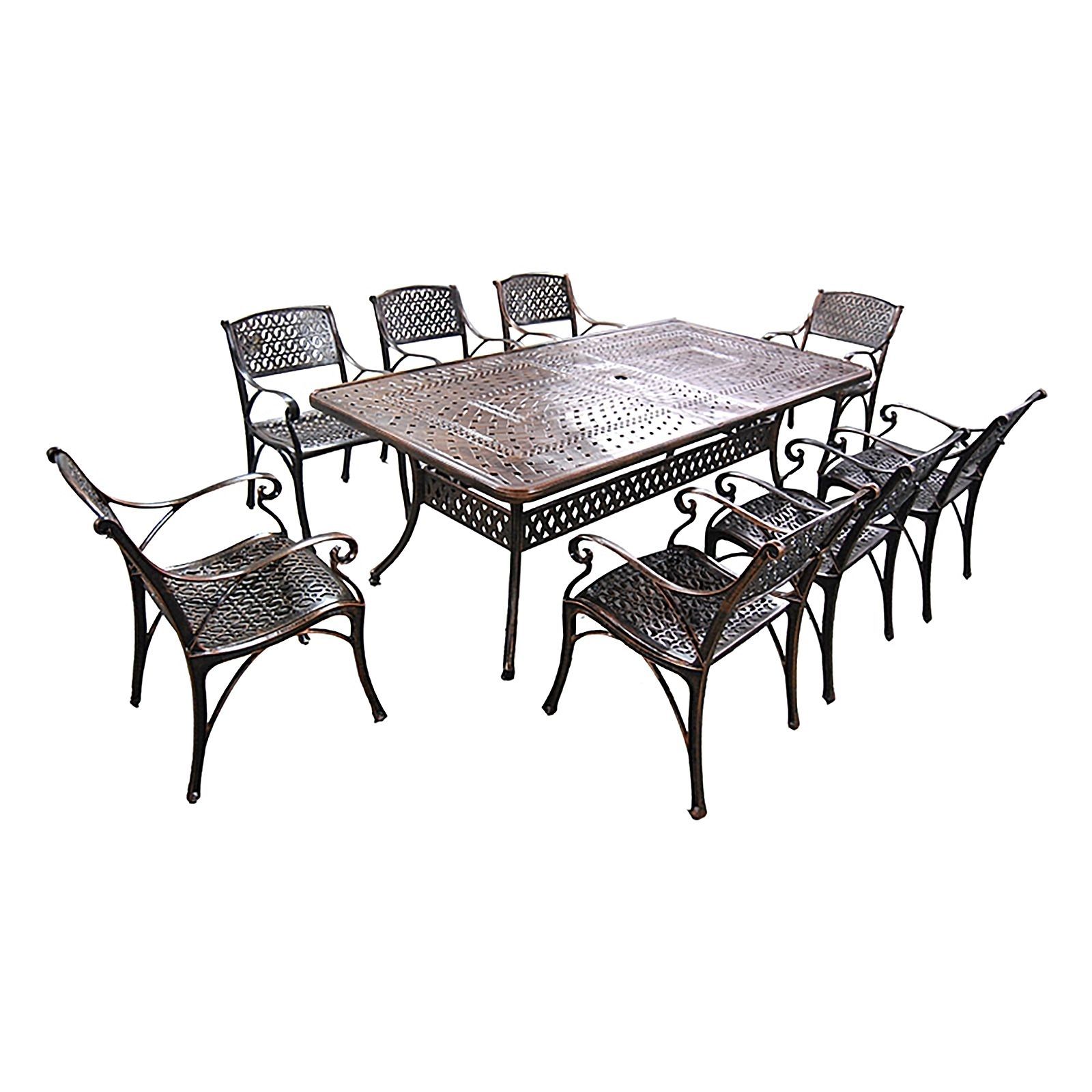 Carly 9 Piece Outdoor Setchannel Enterprises | Zanui Regarding Most Current Carly Rectangle Dining Tables (View 15 of 20)