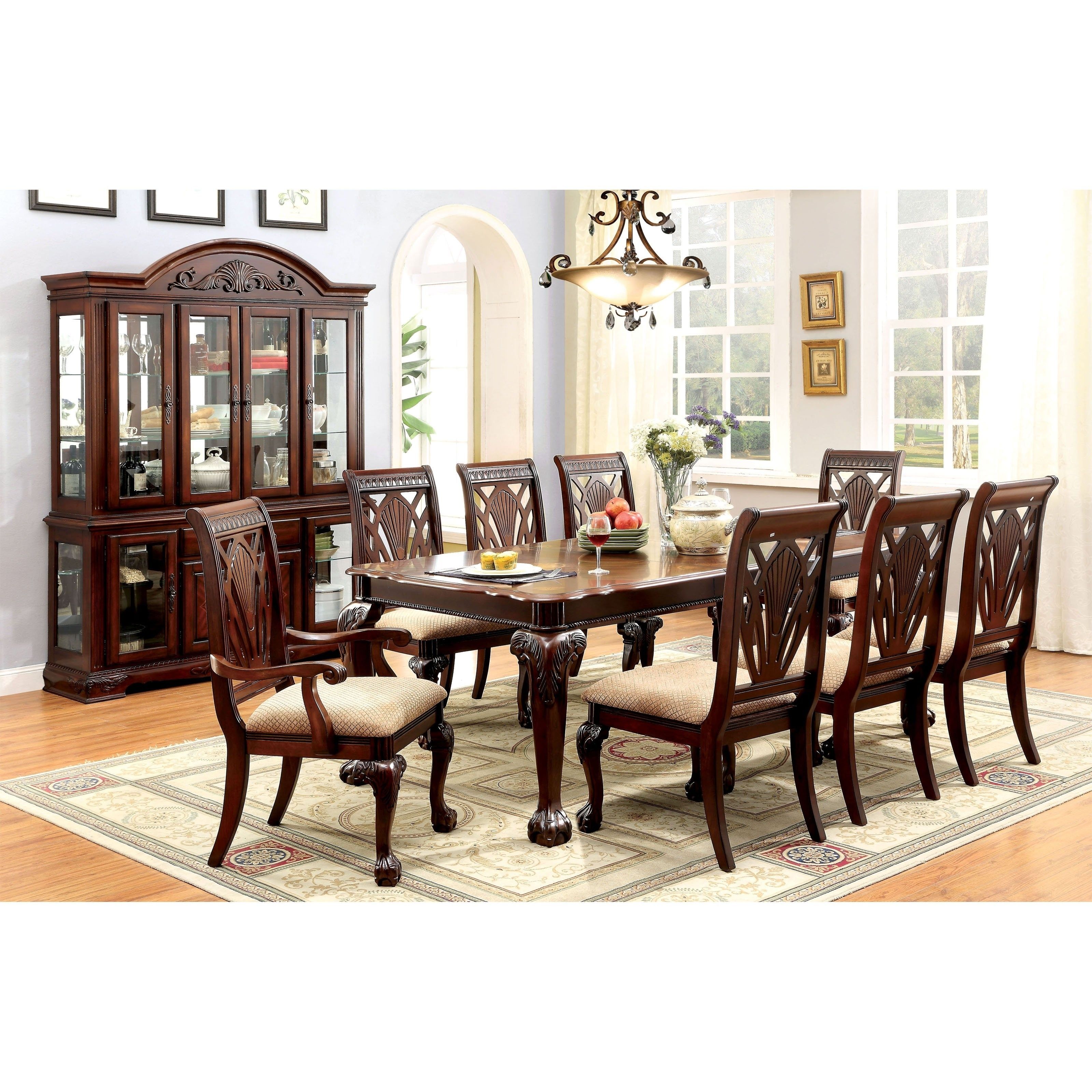 Cheery Caira Piece Extension Set Back Chairs Caira Piece Extension Throughout Latest Chapleau Ii 9 Piece Extension Dining Tables With Side Chairs (View 15 of 20)