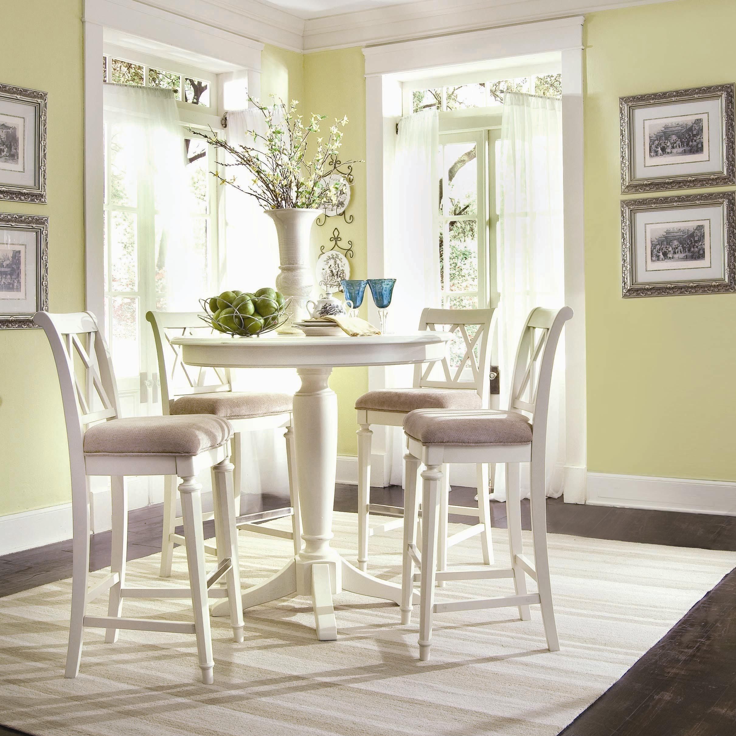 Create A Cottage Look With A Small Gathering Table! #cottage #life Throughout Latest Palazzo 6 Piece Dining Sets With Pearson Grey Side Chairs (View 10 of 20)