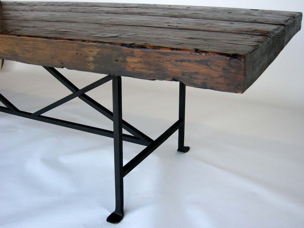 Dos Gallos Custom Reclaimed Wood Dining Table With Hand Forged Iron Throughout Most Up To Date Iron And Wood Dining Tables (View 13 of 20)