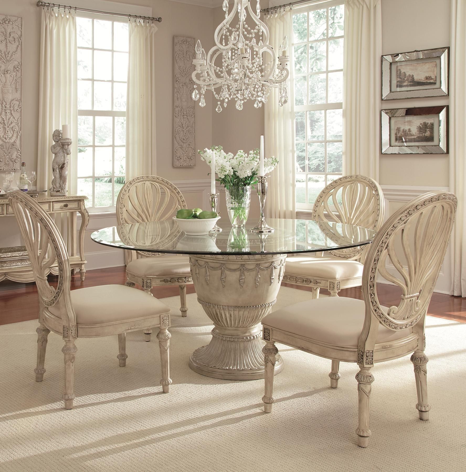 Empire Ii 5 Piece Round Table Dining Setschnadig | Dining Room In Latest Candice Ii 5 Piece Round Dining Sets (View 13 of 20)