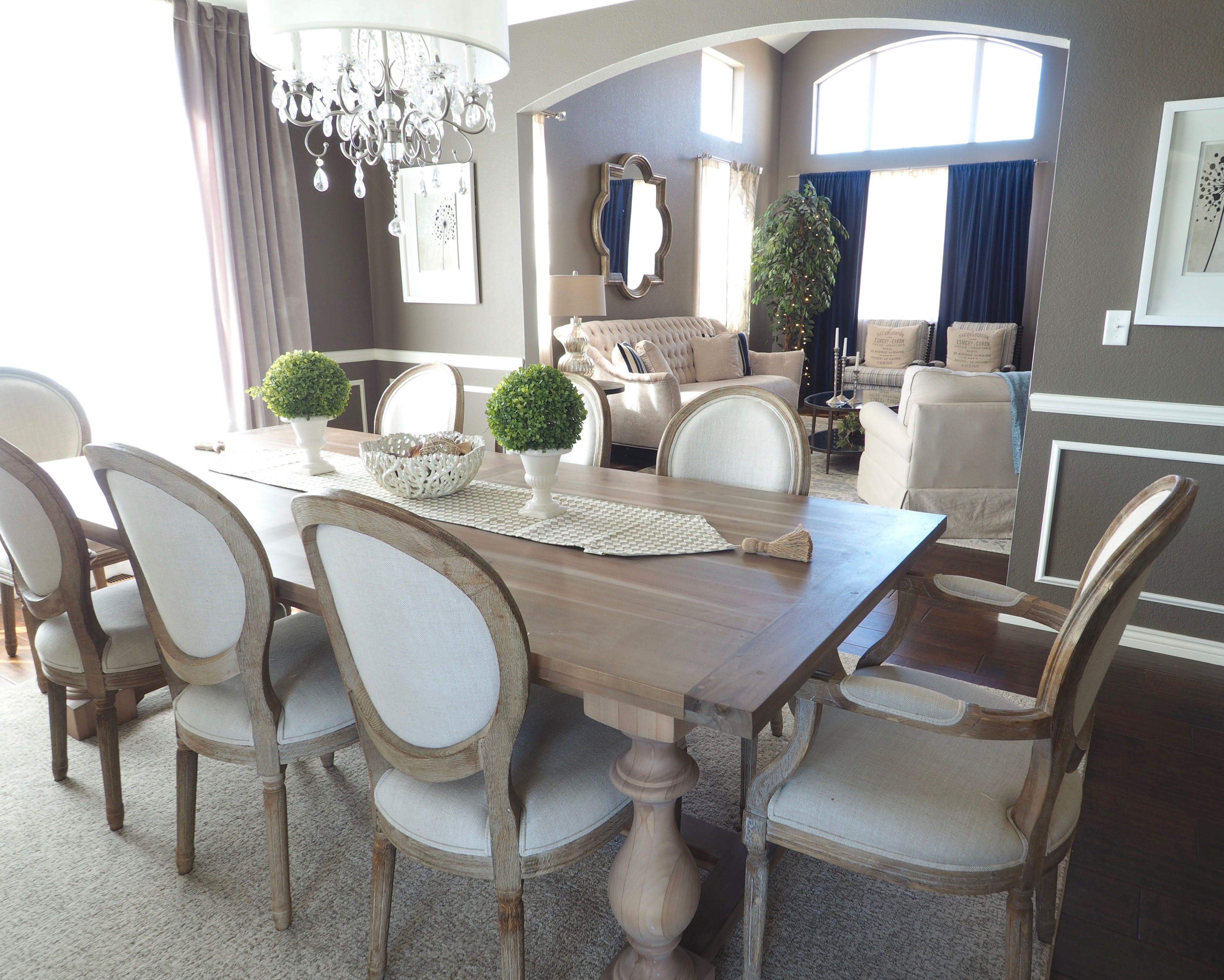 Glam Dining Room Vintage Dining Room – Rustic Dining Room Inside Most Recent Market 7 Piece Dining Sets With Host And Side Chairs (View 15 of 20)