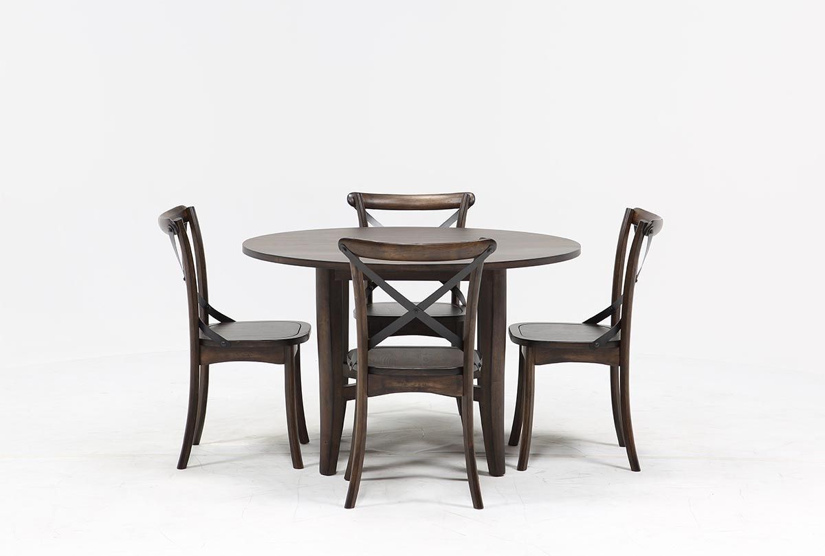 Grady 5 Piece Round Dining Set | Living Spaces Intended For Newest Grady Round Dining Tables (View 2 of 20)