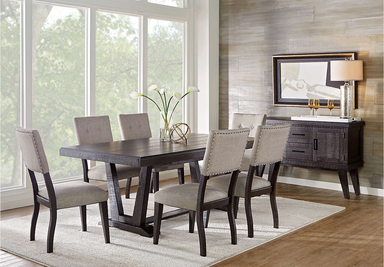 Hill Creek Black 5 Pc Rectangle Dining Room | Home Design/decor Inside Best And Newest Crawford 7 Piece Rectangle Dining Sets (View 16 of 20)