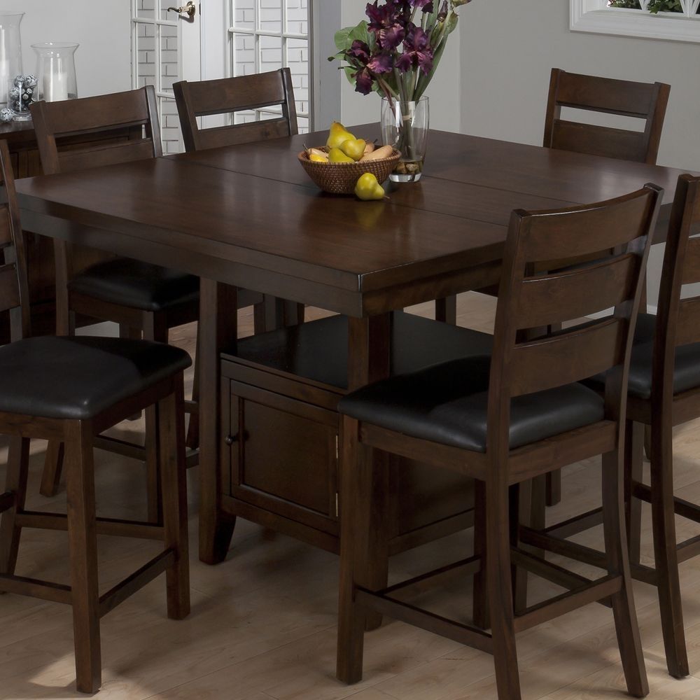 Jofran 337 54 Taylor 7 Piece Butterfly Leaf Counter Height Table Set In Recent Palazzo 7 Piece Rectangle Dining Sets With Joss Side Chairs (Photo 13 of 20)