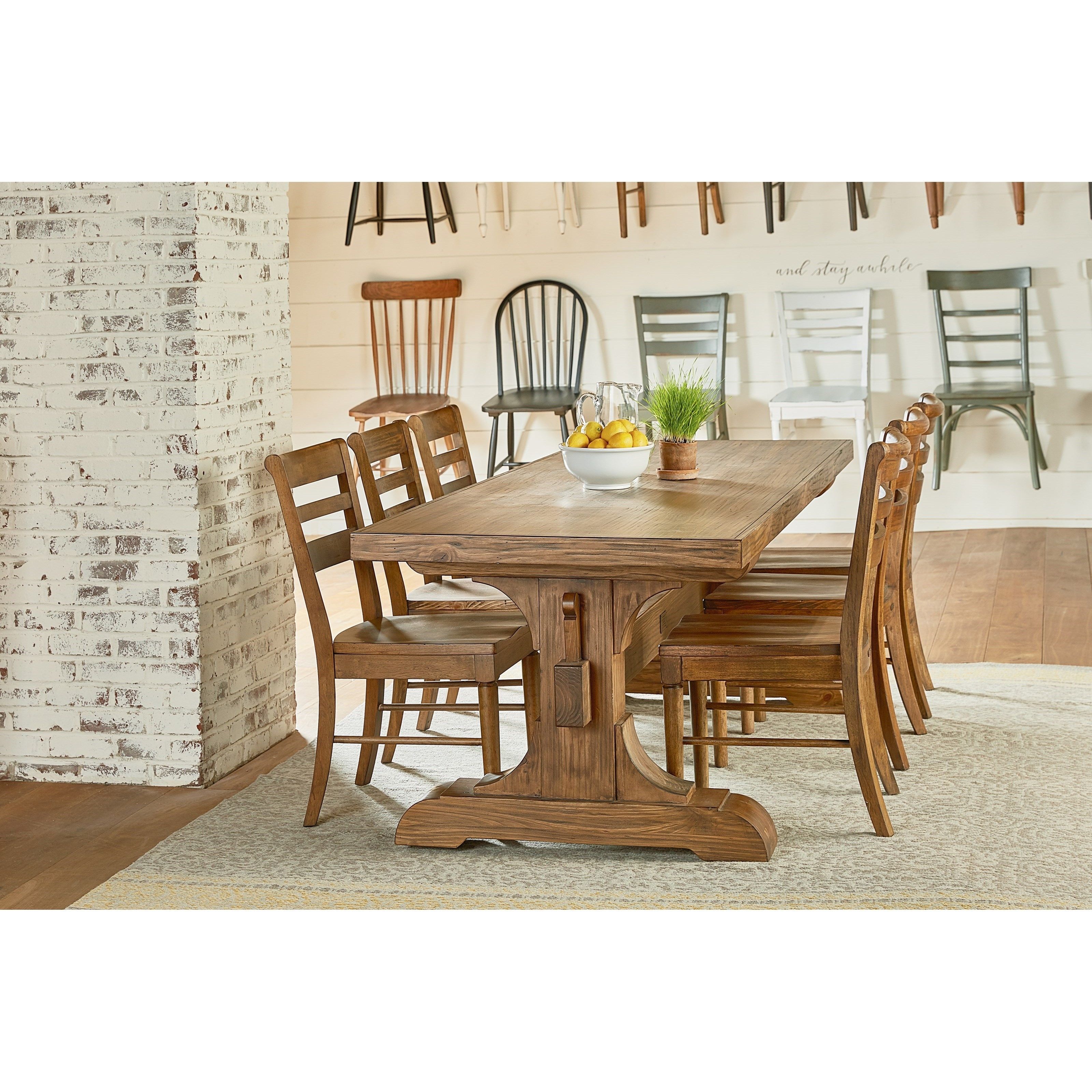 Keyed Trestle Dining Tablemagnolia Homejoanna Gaines | Wolf Intended For Most Recent Magnolia Home Sawbuck Dining Tables (View 11 of 20)