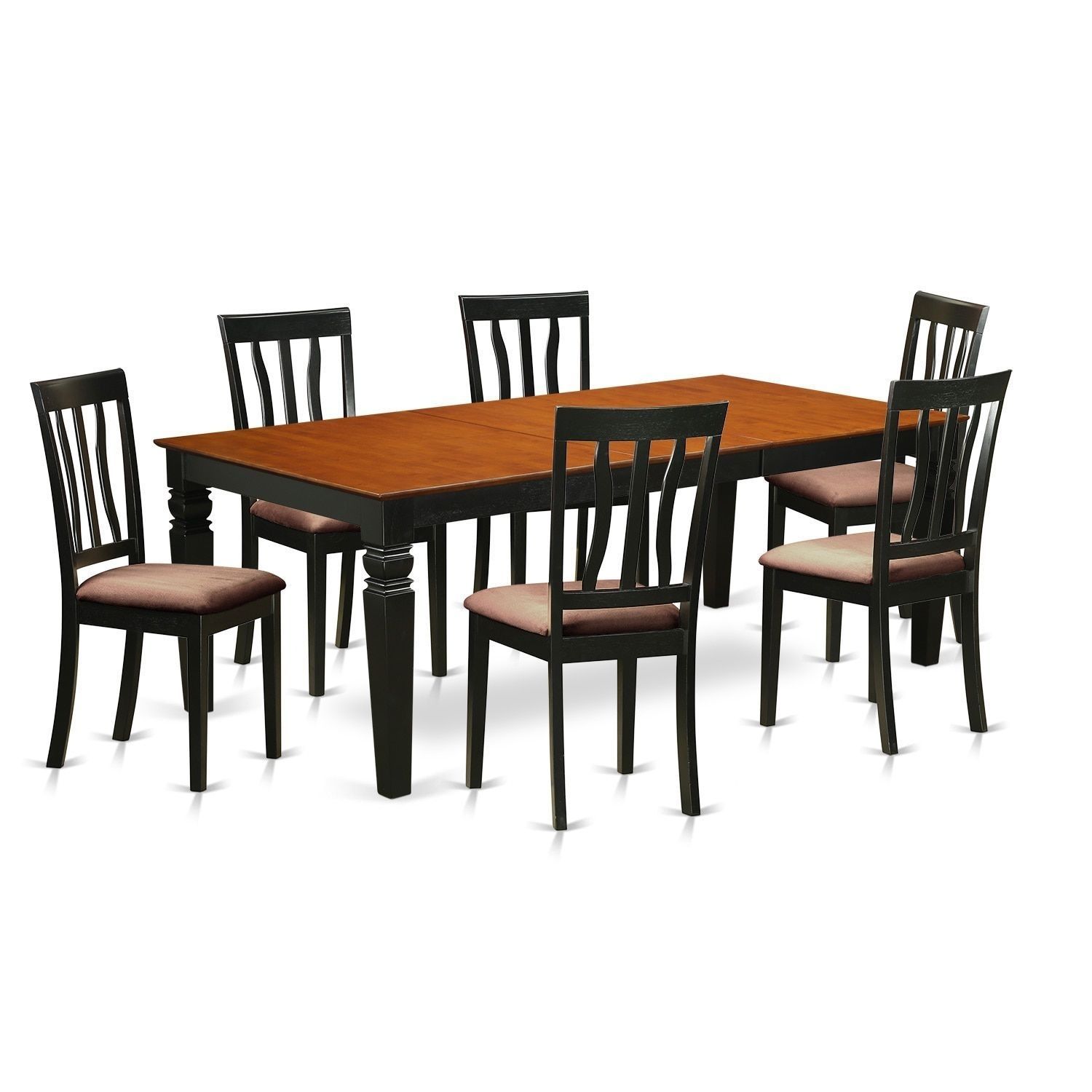 Lgan7 Bch 7 Piece Kitchen Table Set With One Logan Dining Table And Inside Current Logan 6 Piece Dining Sets (View 6 of 20)