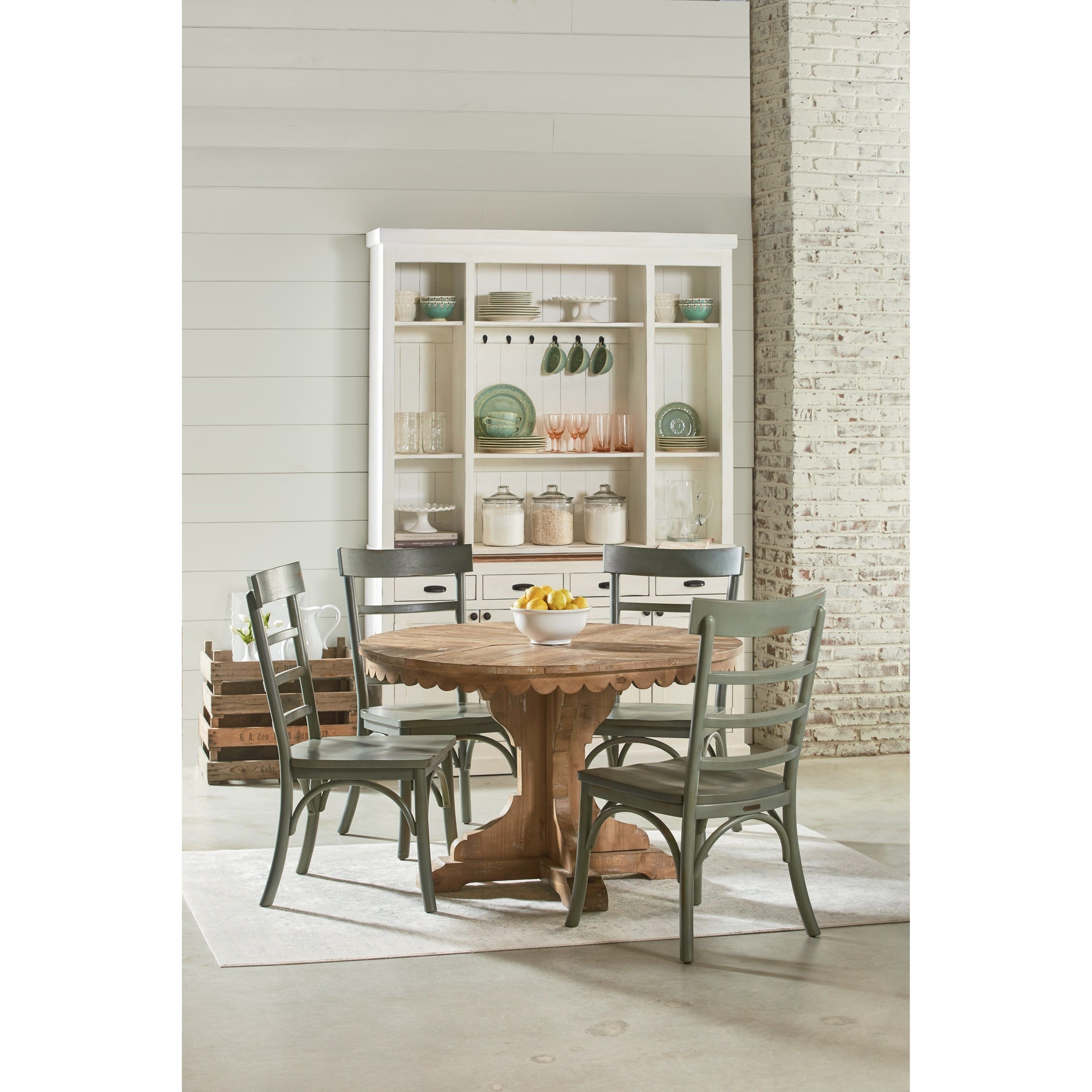 Magnolia Homejoanna Gaines Farmhouse Five Piece Round Table And Within Newest Magnolia Home Taper Turned Jo&#039;s White Gathering Tables (View 14 of 20)