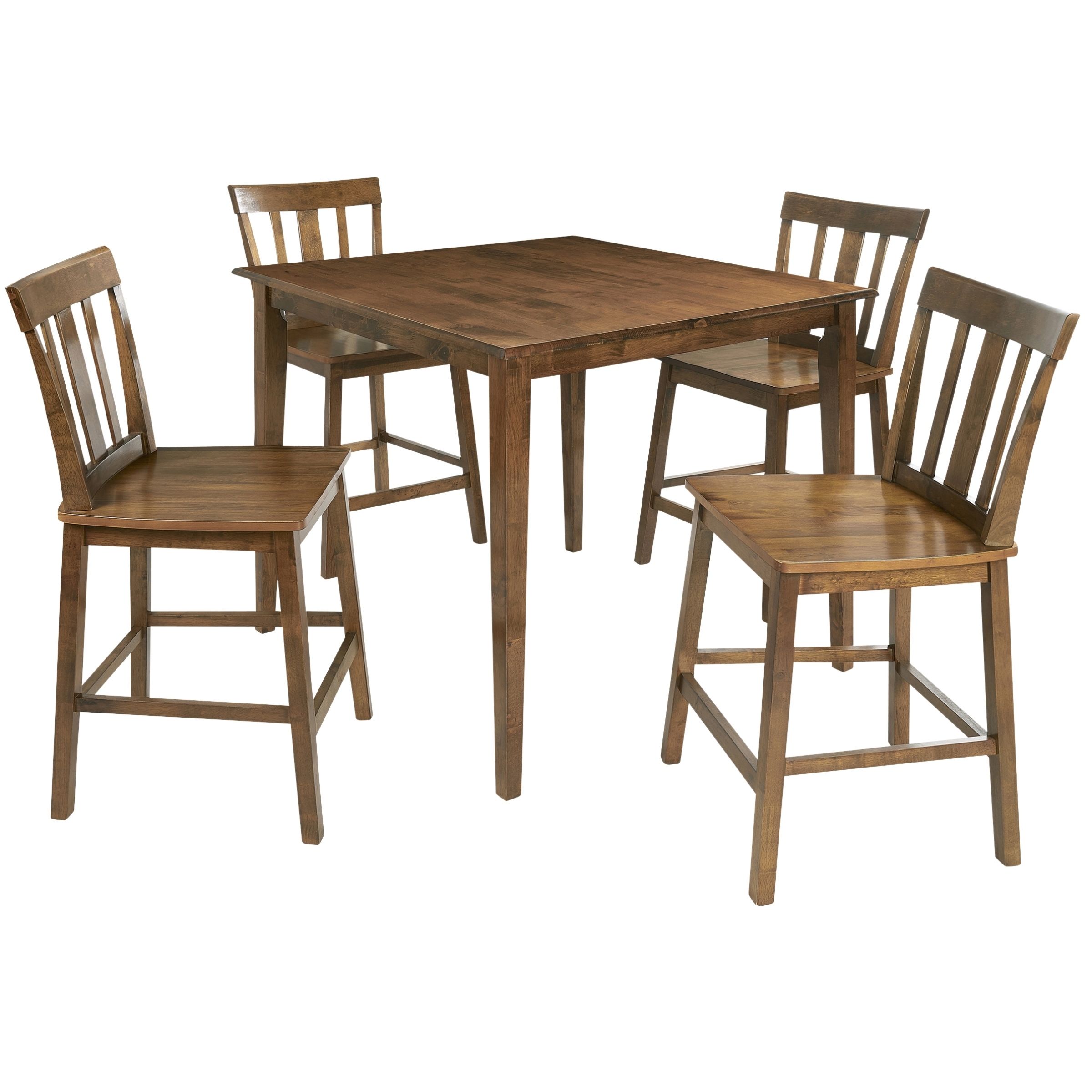 Mainstays 5 Piece Mission Counter Height Dining Set – Walmart Regarding Most Popular Pierce 5 Piece Counter Sets (View 20 of 20)