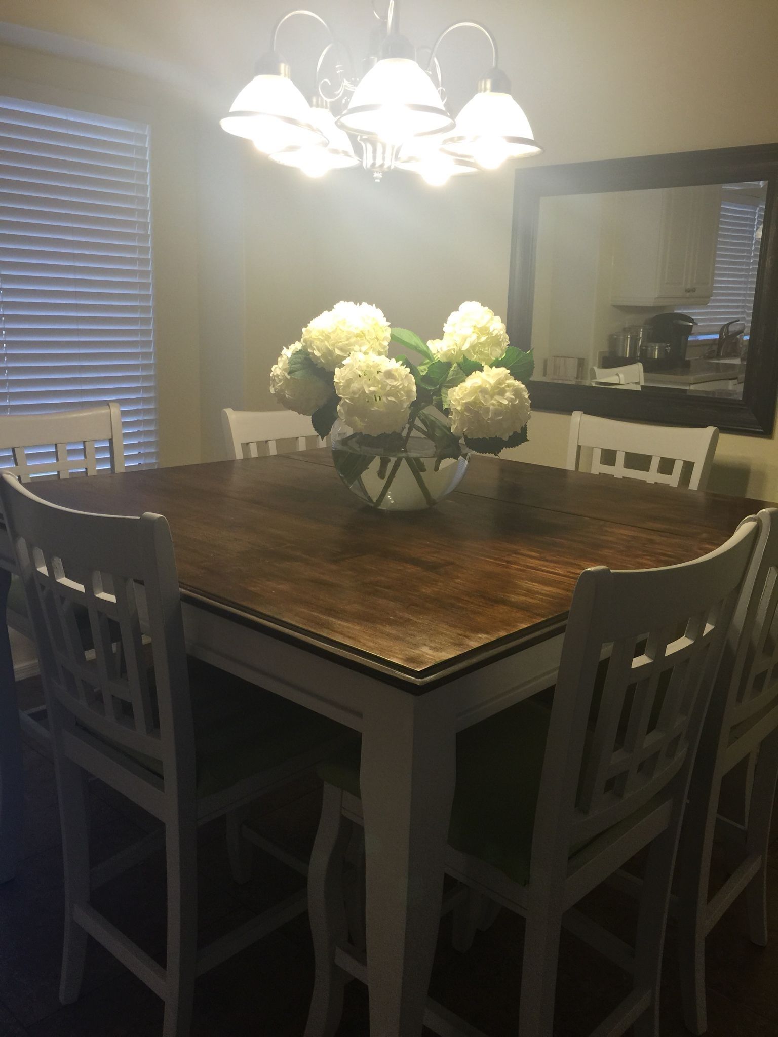 My Project Is Complete Refinished Pub Table Was Black Before  (View 16 of 20)