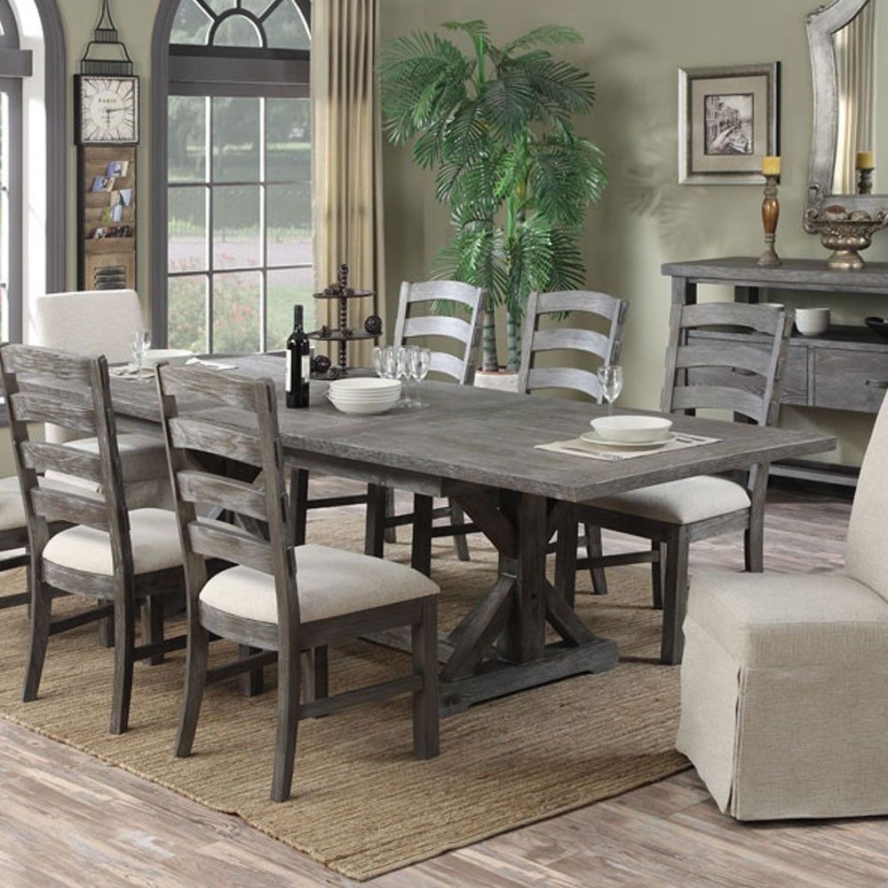 Paladin Wood Rectangular Dining Table In Charcoalemerald Home Throughout Most Current Helms 7 Piece Rectangle Dining Sets With Side Chairs (View 13 of 20)