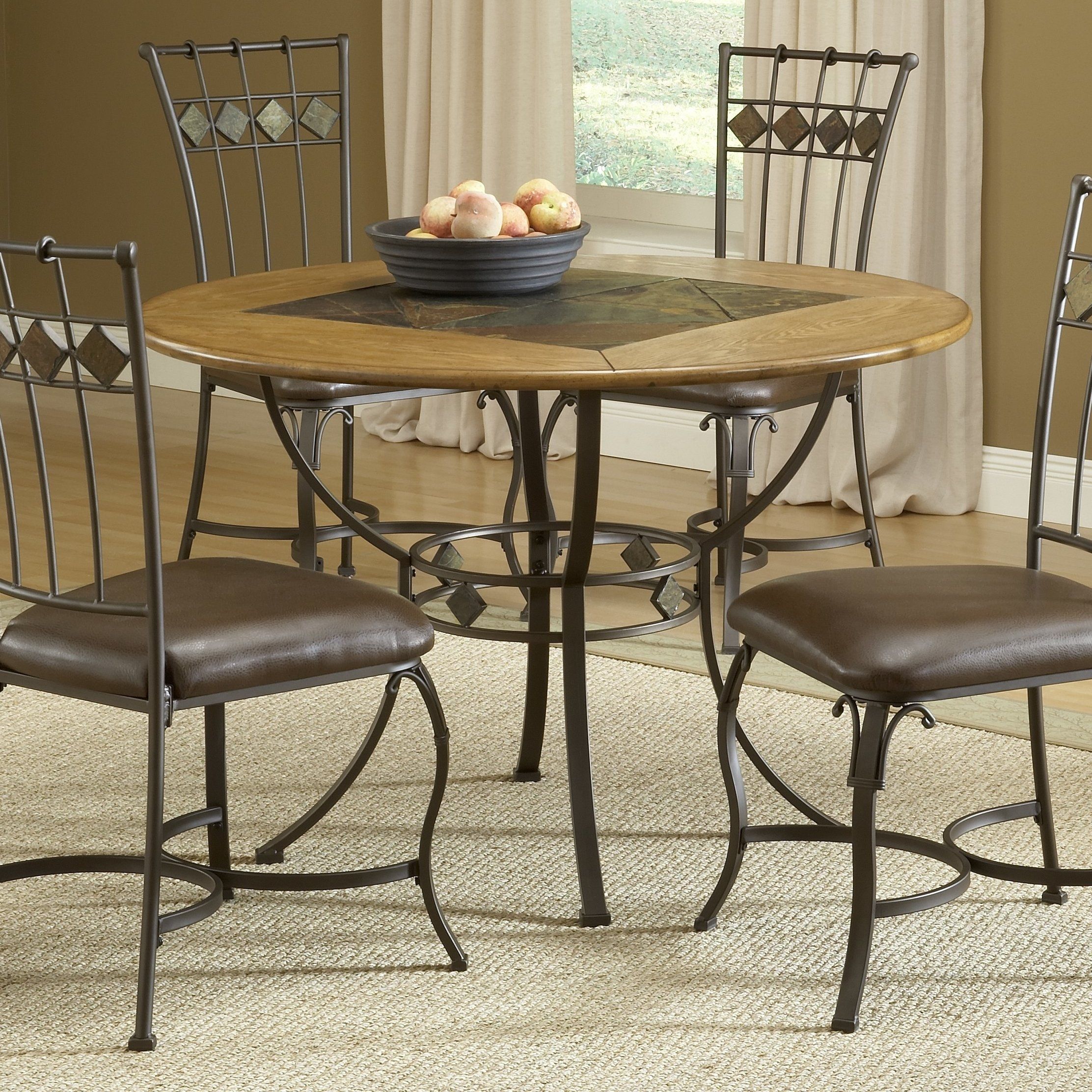 Red Barrel Studio Shiflett 5 Piece Dining Set & Reviews | Wayfair Intended For Most Recently Released Caira Black 5 Piece Round Dining Sets With Diamond Back Side Chairs (View 3 of 20)