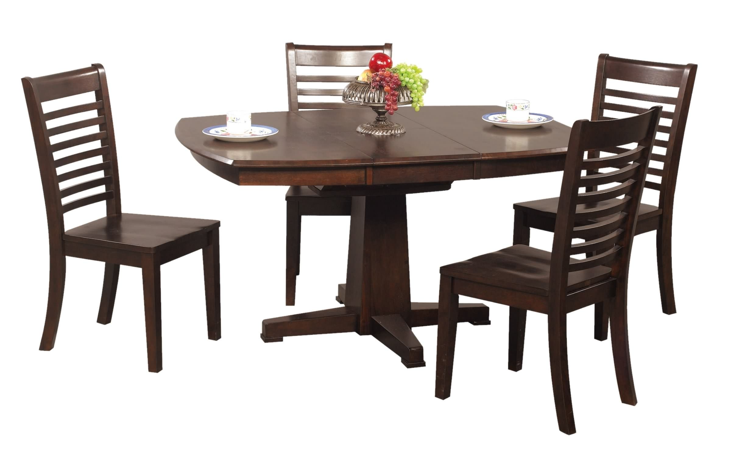 Santa Fe 42 X 57 Pedestal Table – Fanny's Furniture & Kitchens With Most Recent Jaxon 5 Piece Extension Counter Sets With Wood Stools (View 16 of 20)
