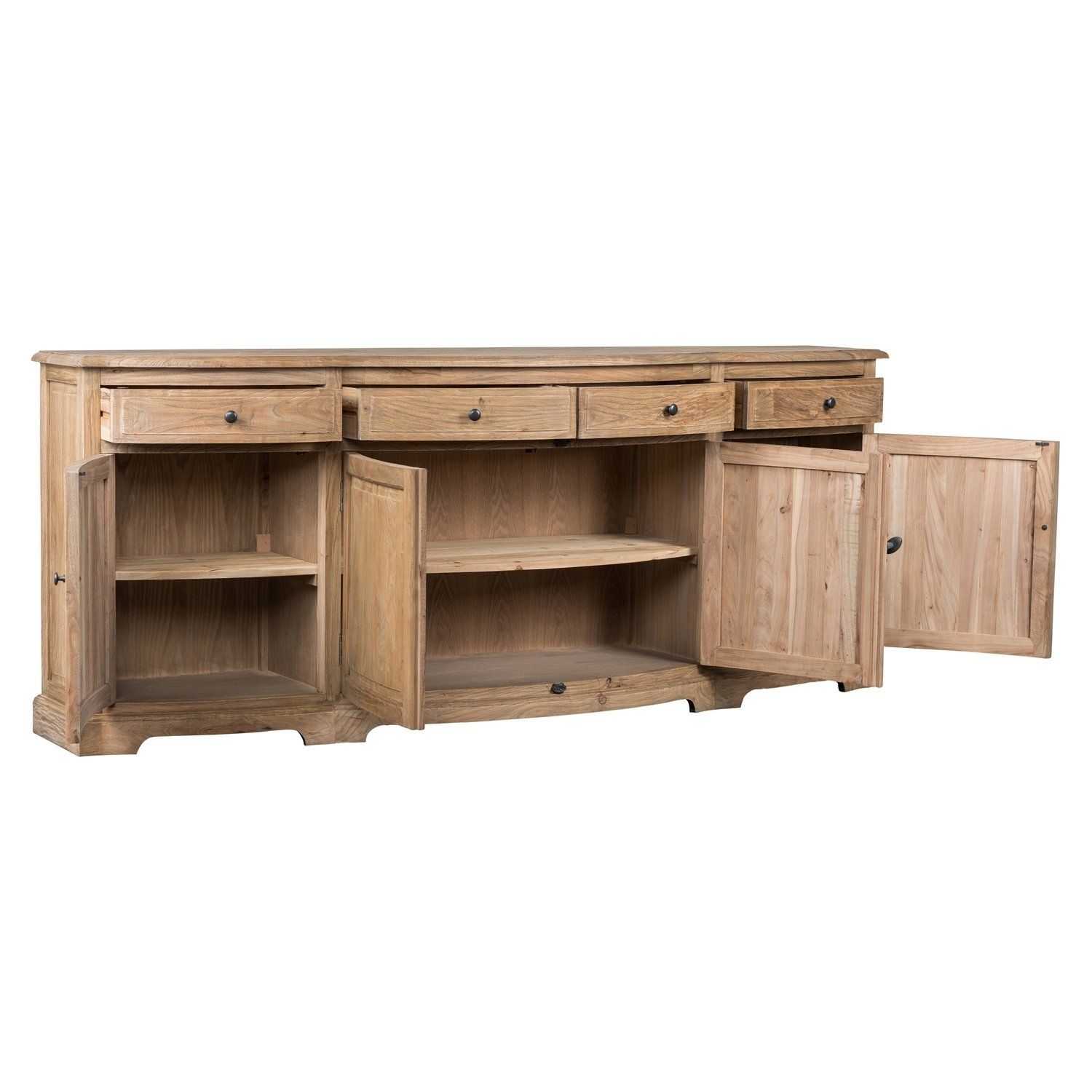 Shop Benjamin Reclaimed Wood Natural 87 Inch Sideboardkosas Home With Regard To Most Recently Released Natural Wood &amp; Recycled Elm 87 Inch Dining Tables (View 13 of 20)