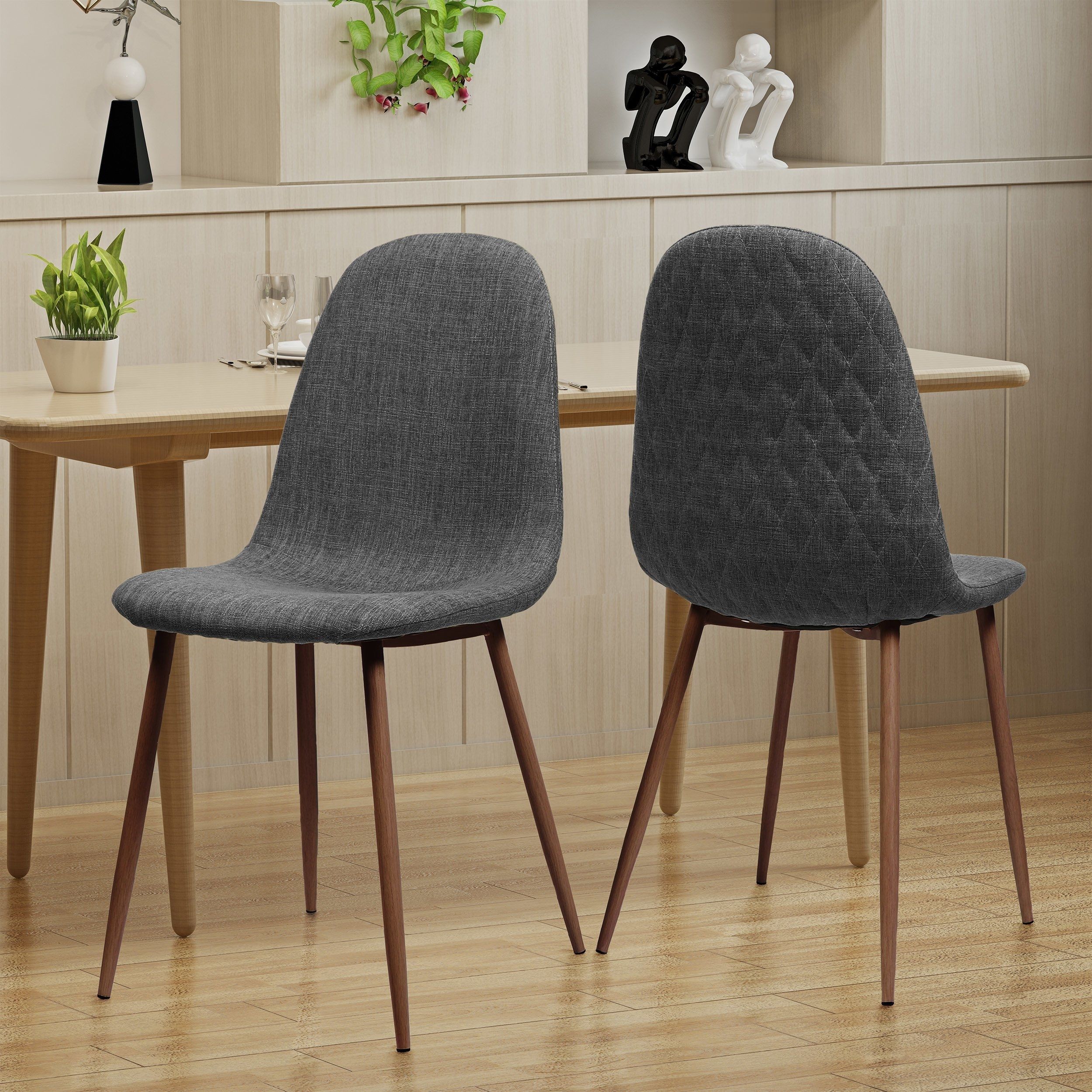 Shop Caden Mid Century Fabric Dining Chair (Set Of 2)Christopher For Most Recently Released Caden 7 Piece Dining Sets With Upholstered Side Chair (View 3 of 20)
