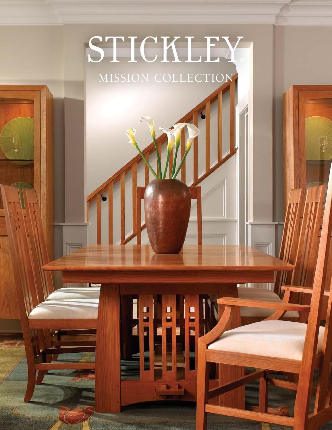 Stickley Mission Oak & Cherry Collectionstickley – Issuu With Regard To Most Up To Date Craftsman 5 Piece Round Dining Sets With Side Chairs (View 11 of 20)