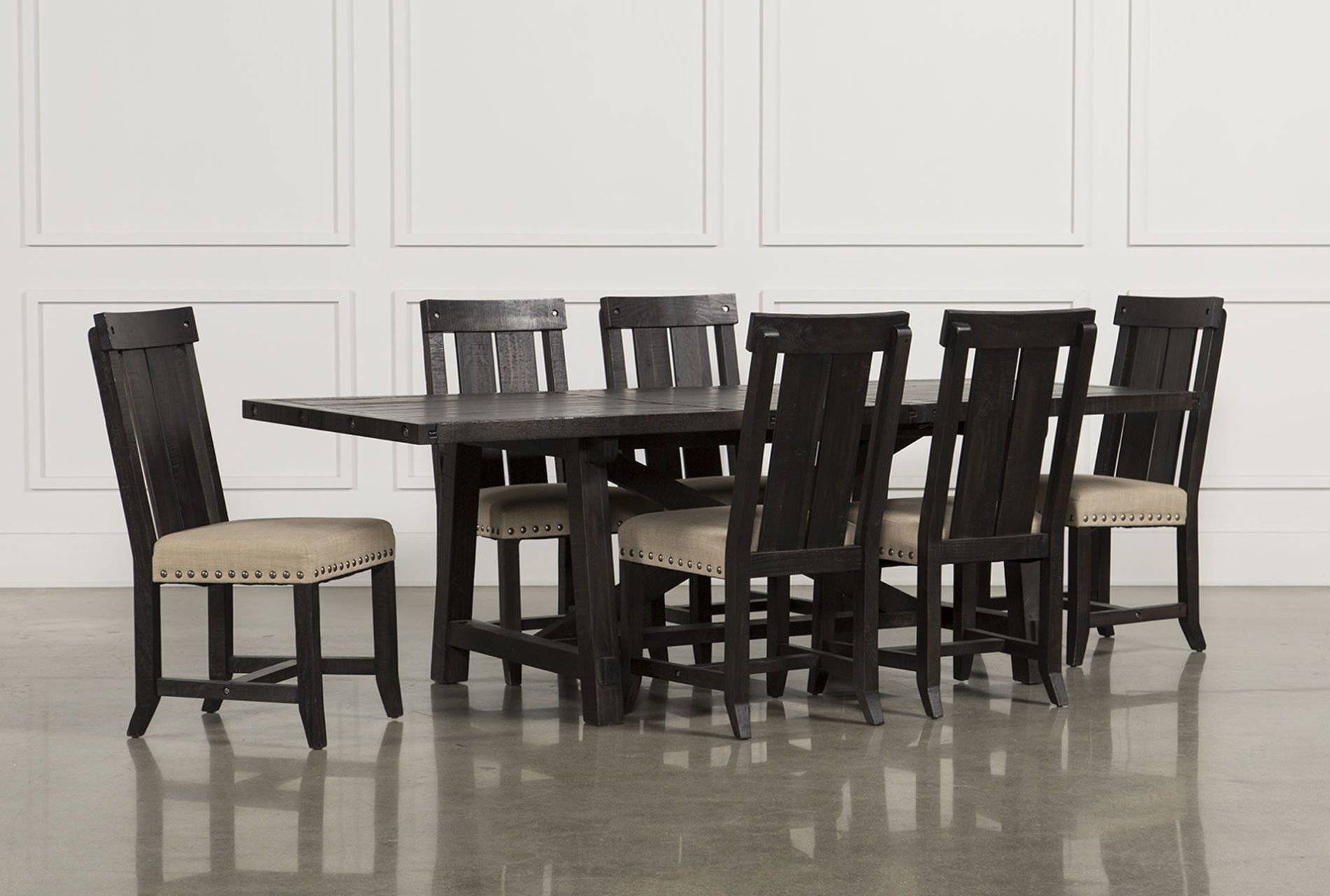 Tables, Chairs, & Servers – Hello Furniture Regarding 2018 Jaxon Grey Rectangle Extension Dining Tables (View 9 of 20)