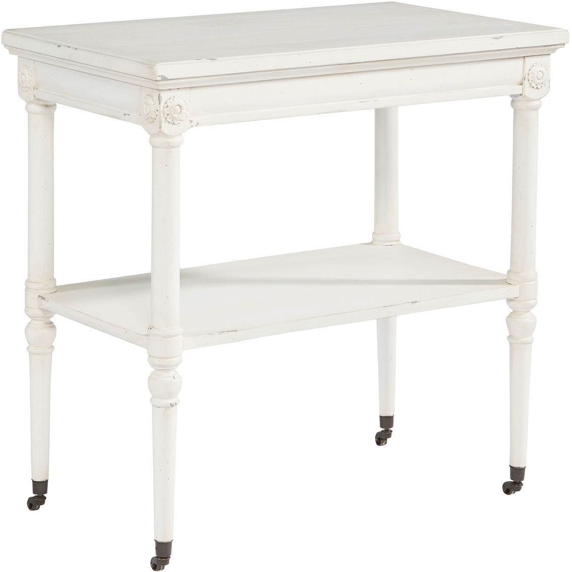 The Magnolia Home Side Table Has A French Inspired Design That Throughout Current Magnolia Home Taper Turned Bench Gathering Tables With Zinc Top (View 18 of 20)