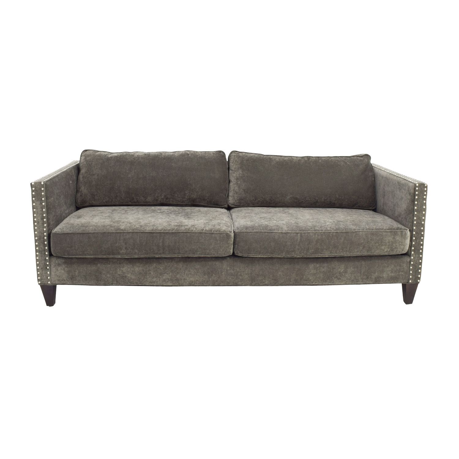 57% Off – Rowe Furniture Rowe Furniture Mitchell Grey Studded Sofa With Regard To Mitchell Arm Sofa Chairs (View 20 of 20)