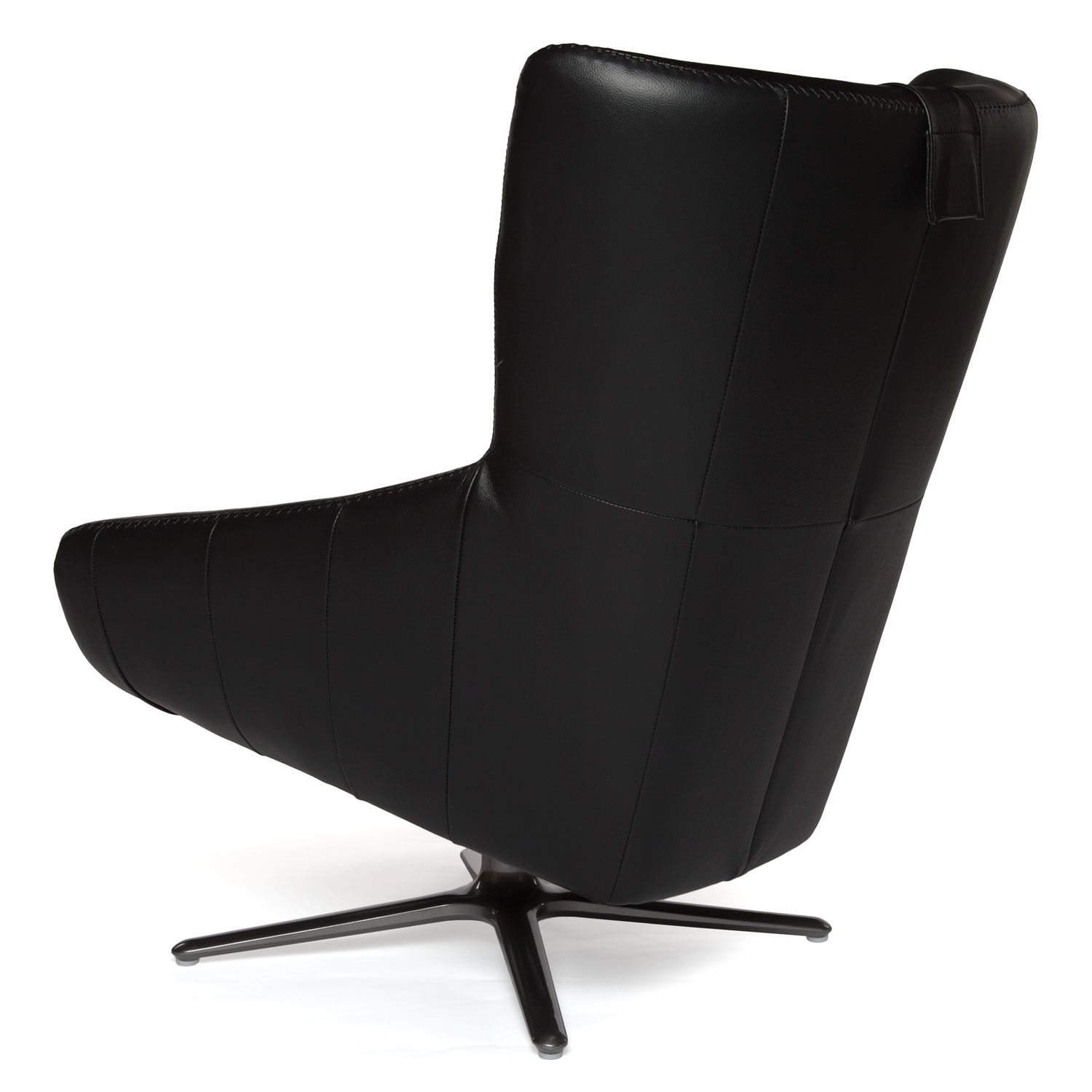 Black Leather Swivel Chair Within Leather Black Swivel Chairs (Photo 1 of 20)