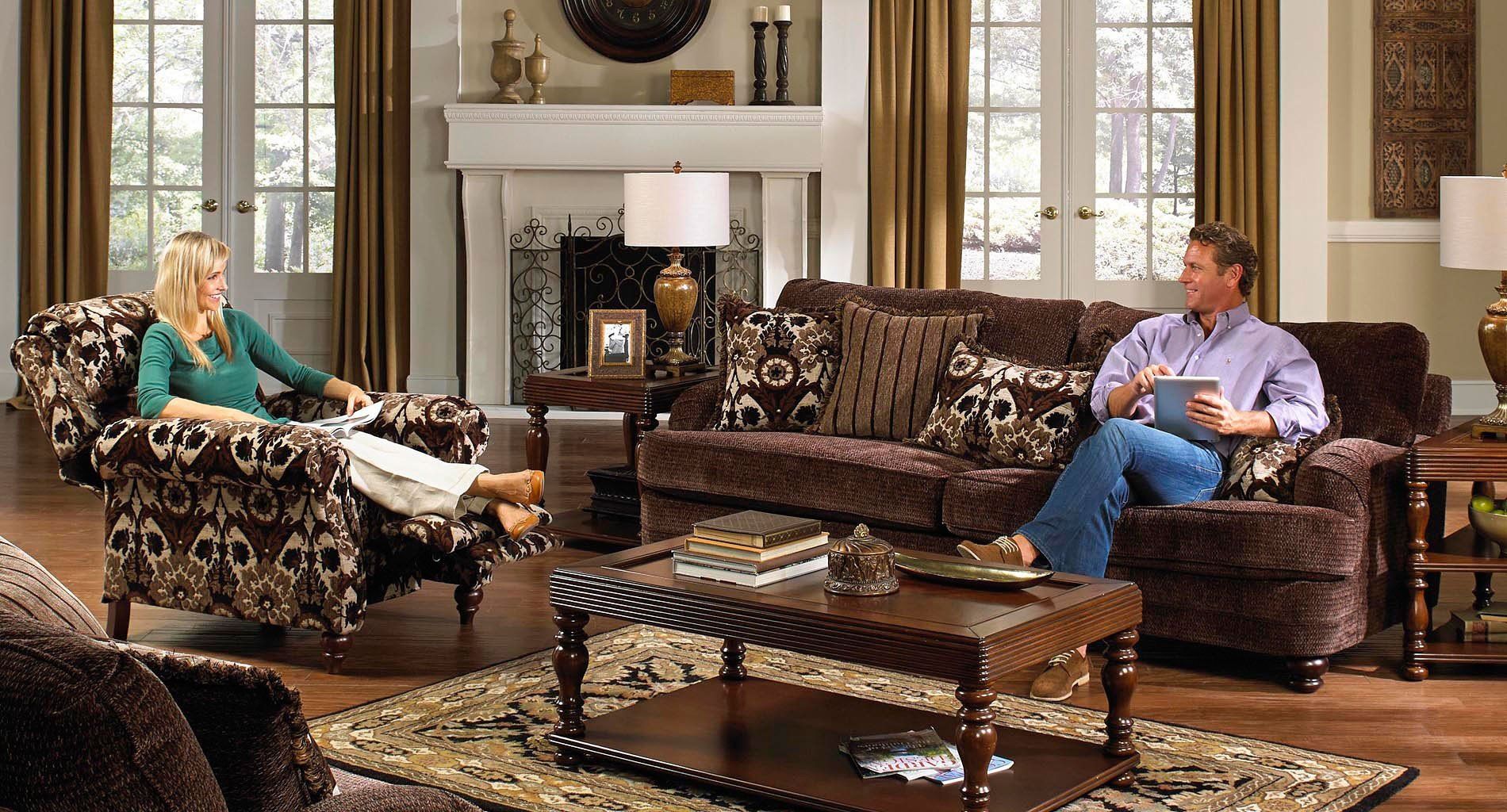 Brennan Living Room Set (Espresso) Jackson Furniture | Furniture Cart With Brennan Sofa Chairs (Photo 14 of 20)