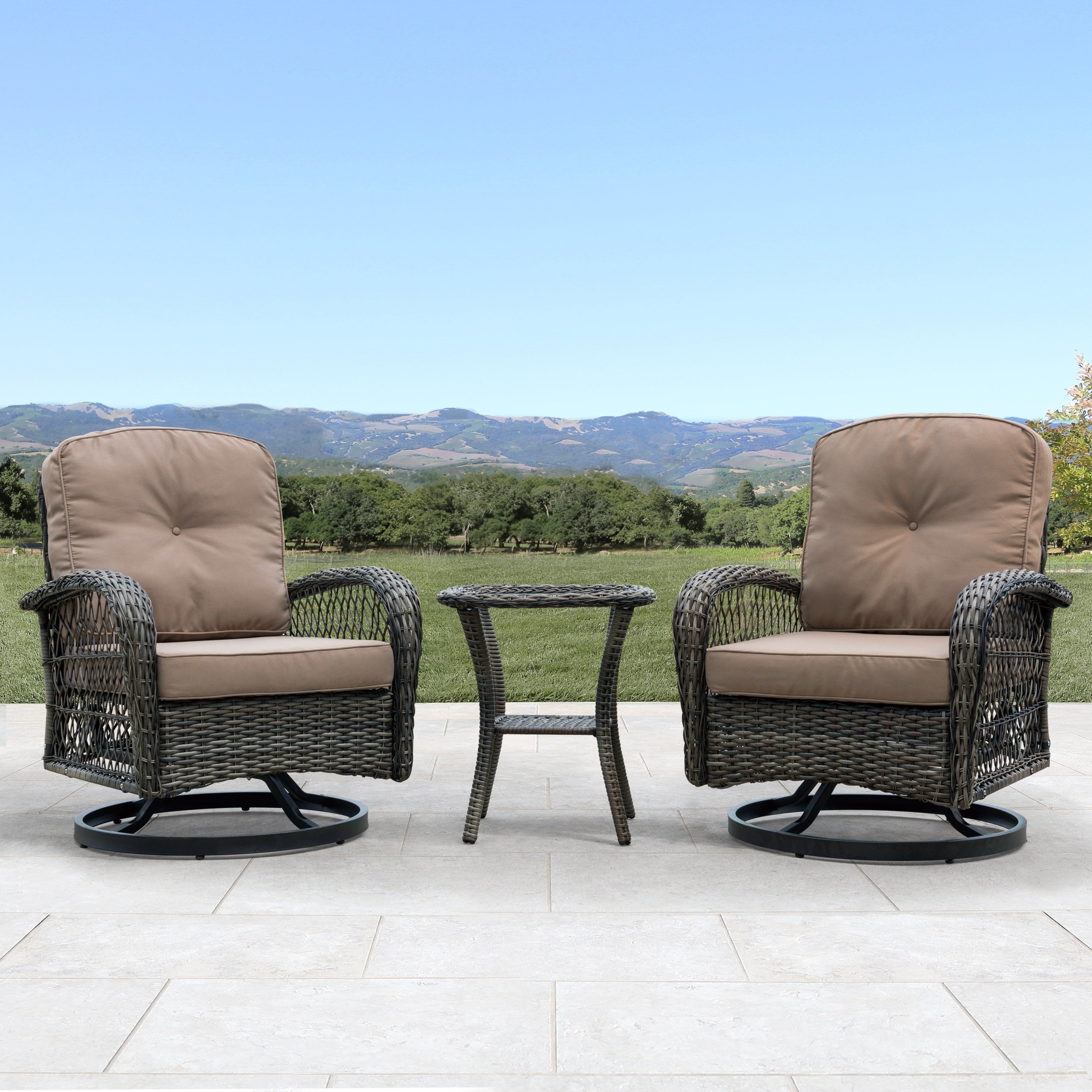 Buy 2 Outdoor Sofas, Chairs & Sectionals Online At Overstock In Alder Grande Ii Swivel Chairs (View 10 of 20)