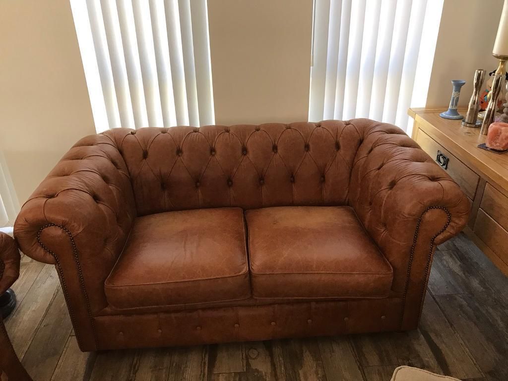Chesterfield Sofa | In Mansfield, Nottinghamshire | Gumtree Inside Mansfield Cocoa Leather Sofa Chairs (View 7 of 20)