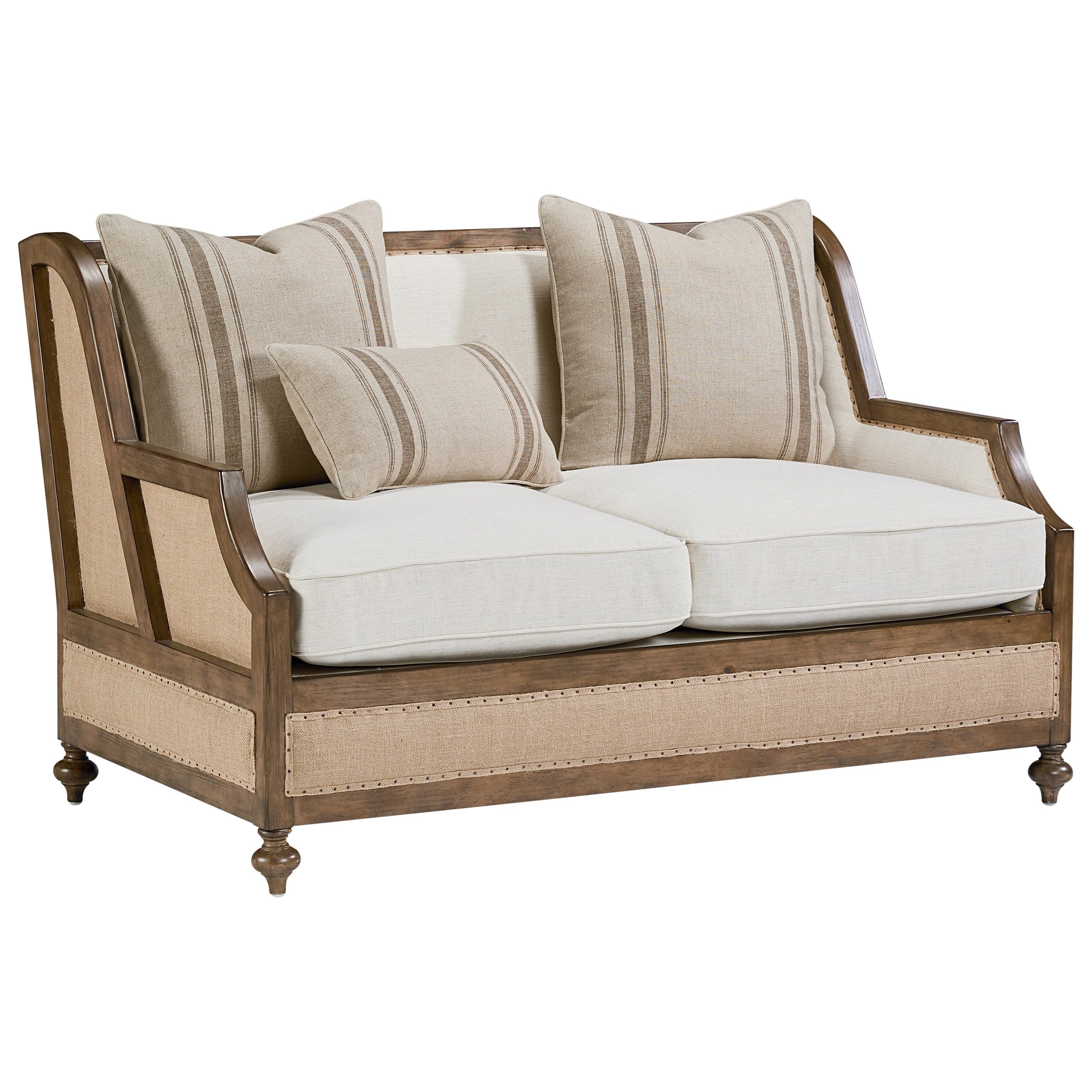 Foundation Loveseat With Three Accent Pillowsmagnolia Home For Magnolia Home Paradigm Sofa Chairs By Joanna Gaines (View 20 of 20)