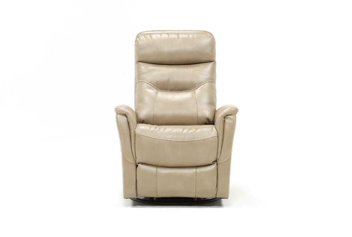 Gannon Linen Power Swivel Recliner W/built In Battery | Living Spaces With Gannon Truffle Power Swivel Recliners (View 2 of 20)