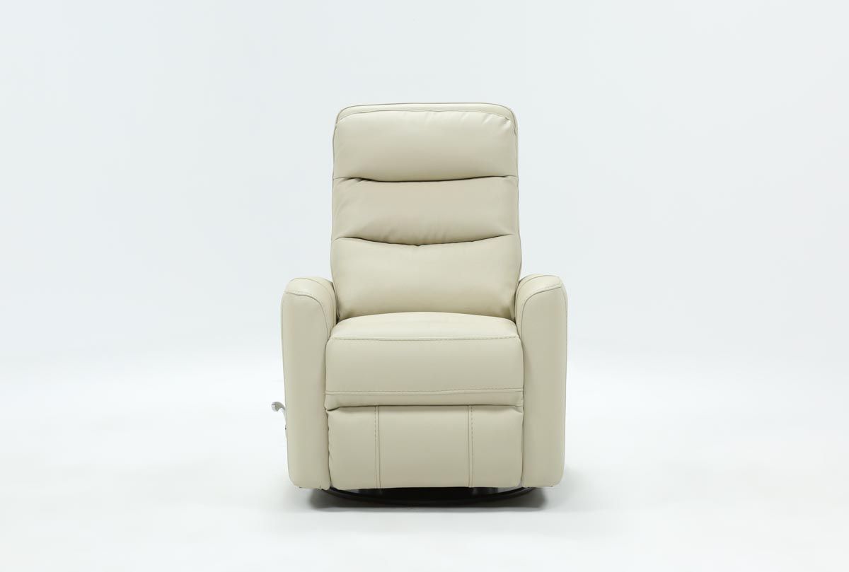 Hercules Oyster Swivel Glider Recliner | Living Spaces In Gannon Truffle Power Swivel Recliners (Photo 4 of 20)
