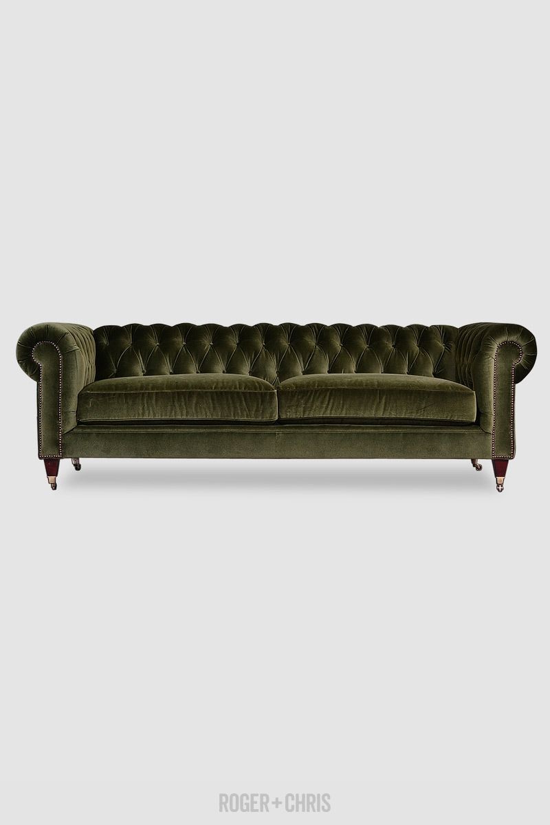 Jade Green Velvet Chesterfield Sofa Made In The U.s.a (View 4 of 20)