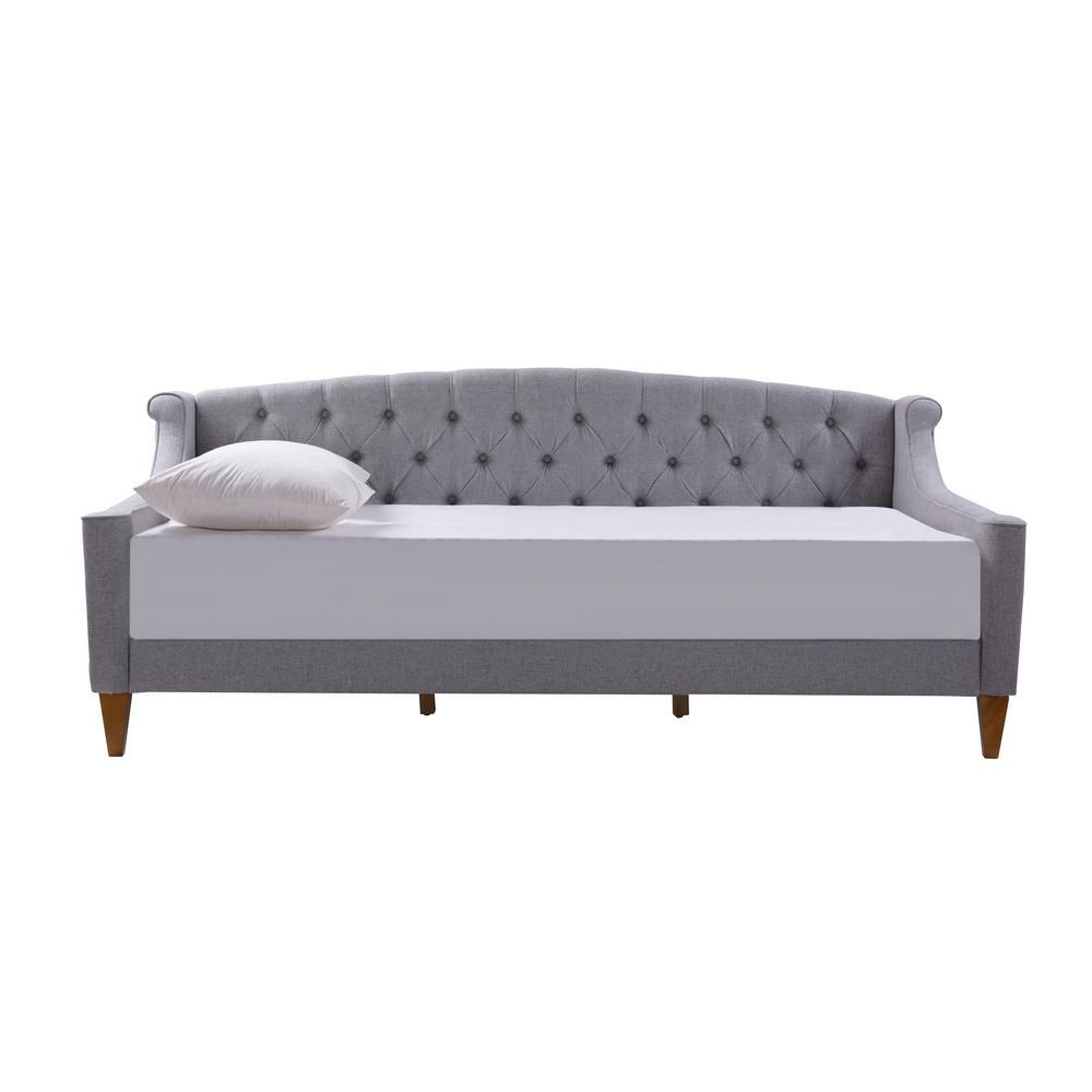 Jennifer Taylor Lucy Light Grey Sofa Bed 65000 962 – The Home Depot Throughout Lucy Dark Grey Sofa Chairs (View 5 of 20)