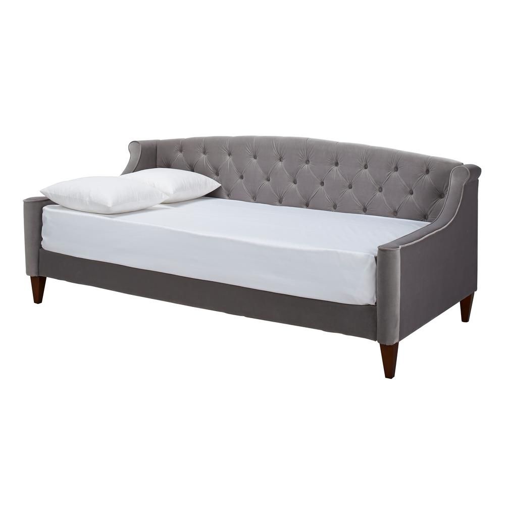 Jennifer Taylor Lucy Opal Grey Sofa Bed 65000 865 – The Home Depot In Lucy Grey Sofa Chairs (View 11 of 20)