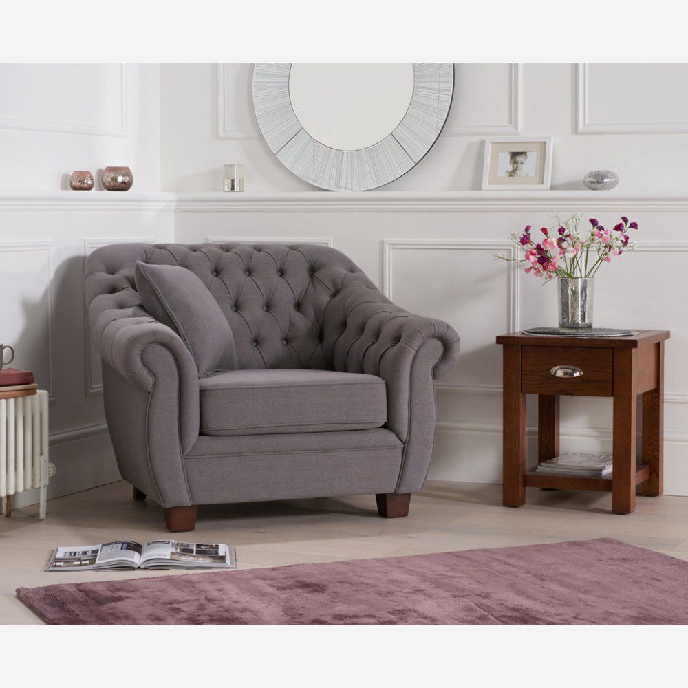 Liv Fabric Armchair – Dark Grey For Liv Arm Sofa Chairs (Photo 3 of 20)
