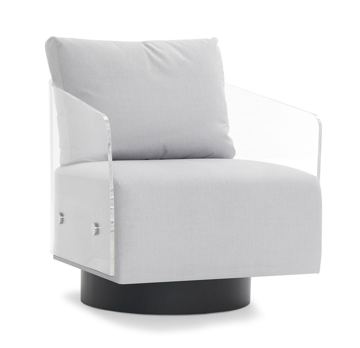Lucy Clear Full Swivel Chair<Br>[Available Online And In Stores In Nichol Swivel Accent Chairs (View 4 of 20)