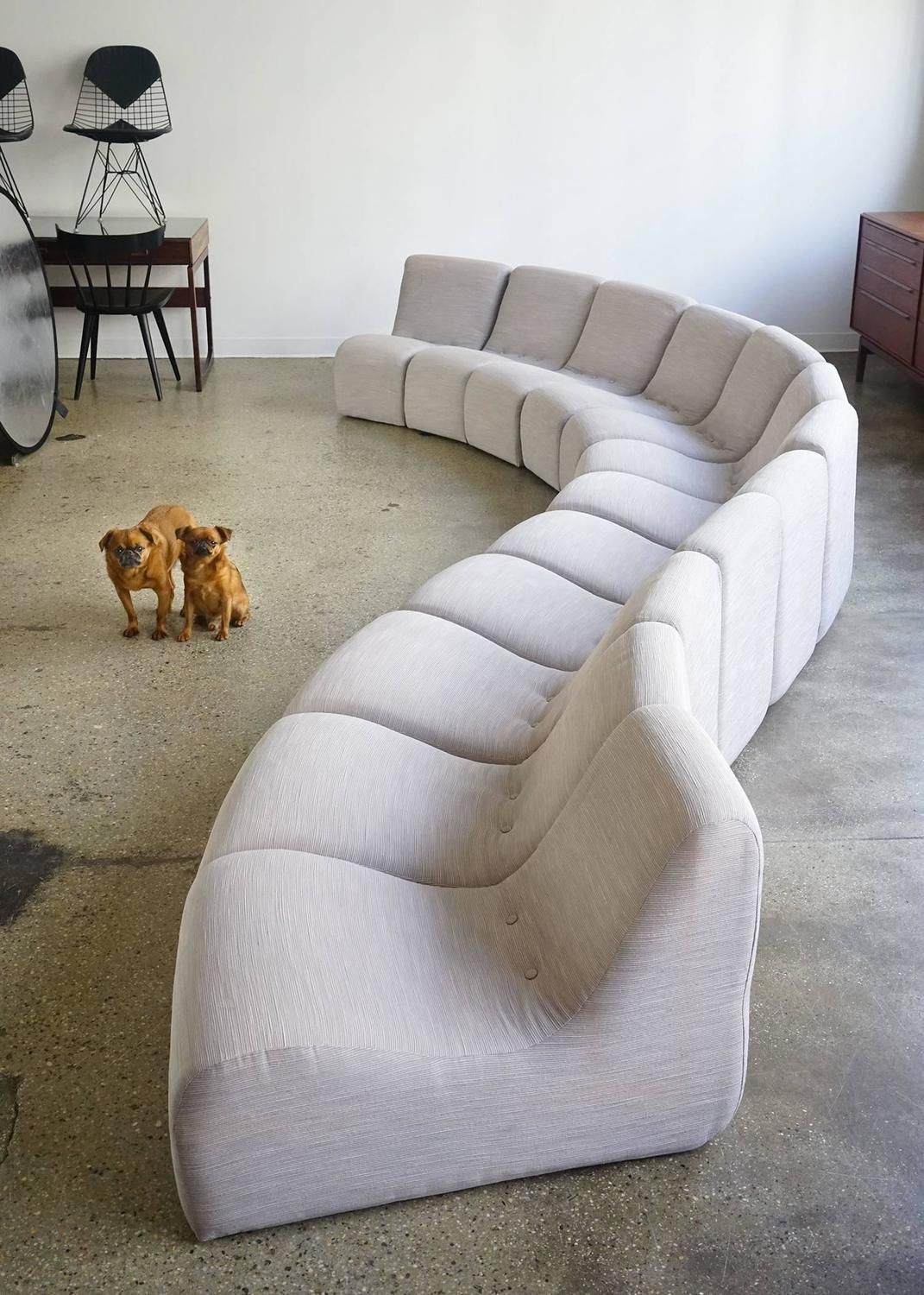 Serpentine Sectionalmilo Baughman | Midcentury Through 70S Pertaining To Milo Sofa Chairs (View 19 of 20)