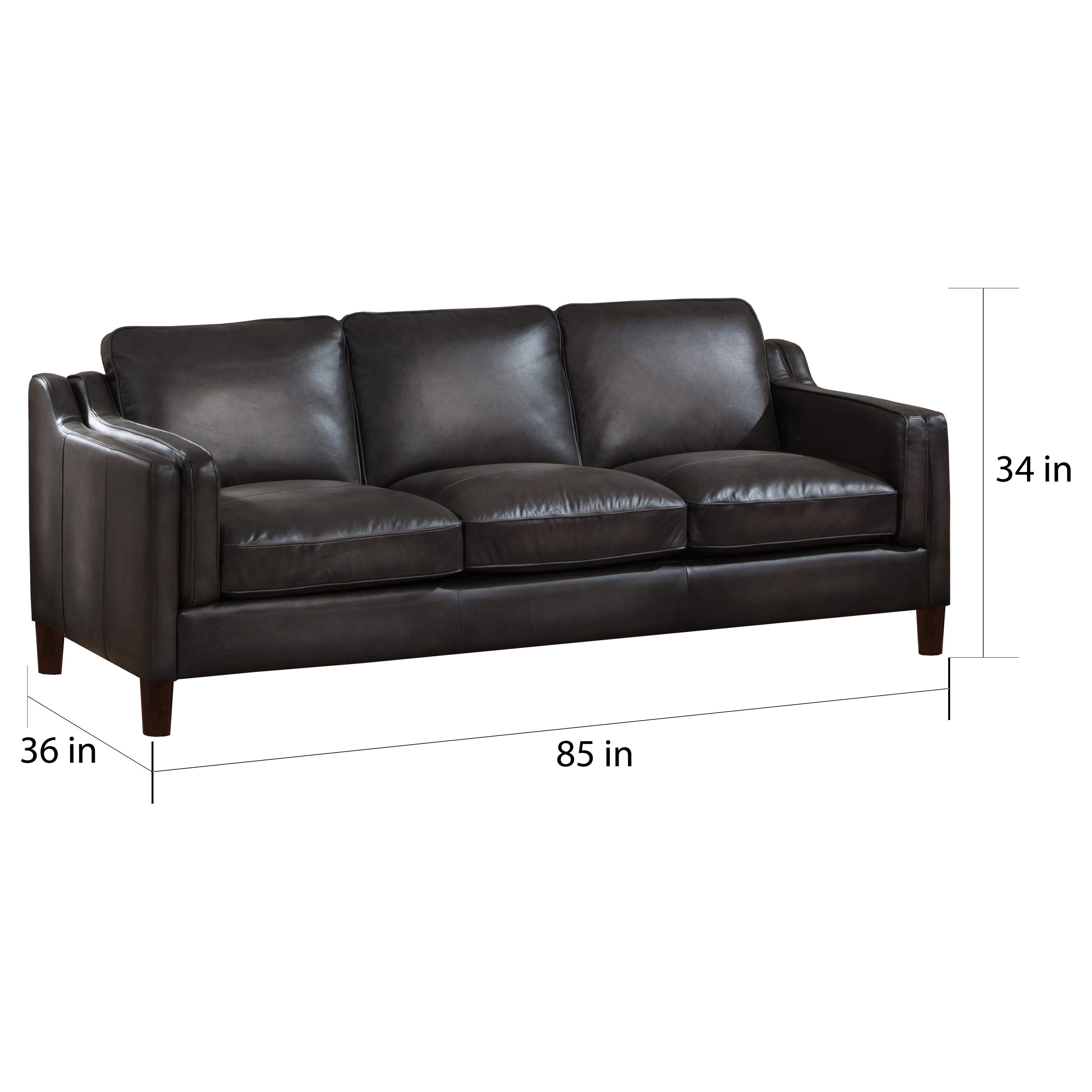 Shop Ames Premium Hand Rubbed Grey Top Grain Leather Sofa And Two With Ames Arm Sofa Chairs (View 12 of 20)