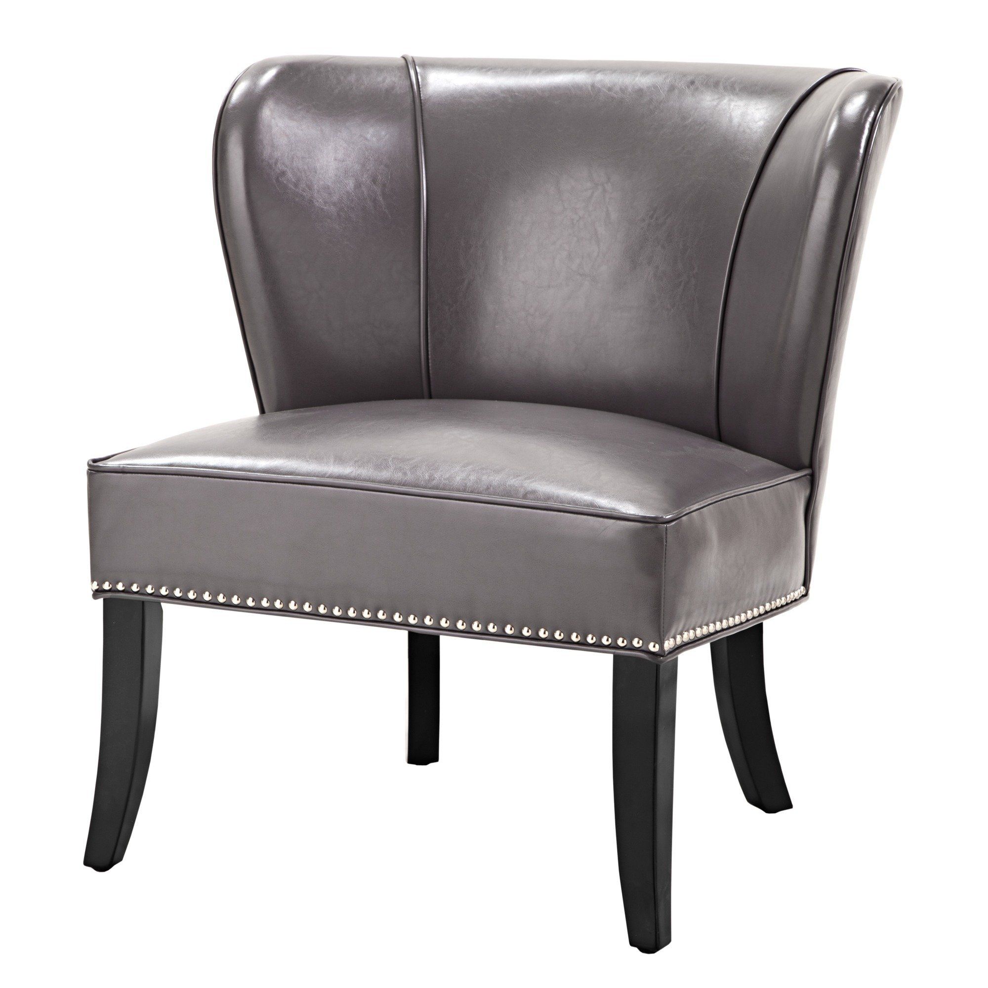 Shop Madison Park Sheldon Concave Back Armless Grey Accent Chair With Regard To Sheldon Oversized Sofa Chairs (Photo 18 of 20)