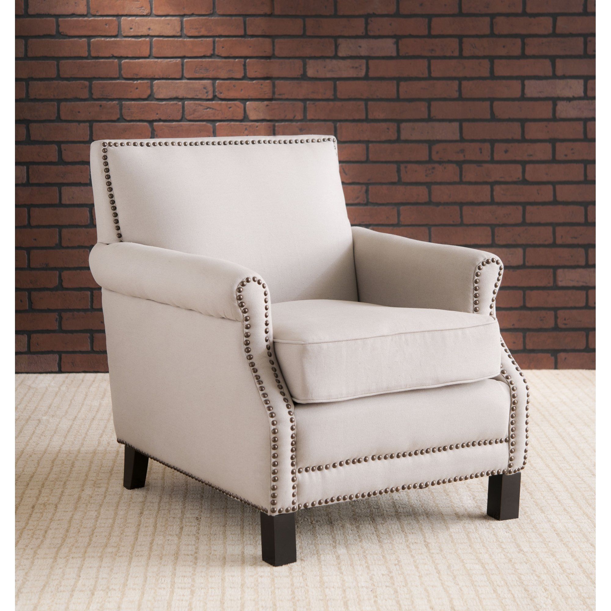 Shop Safavieh Mansfield Beige Club Chair – Free Shipping Today In Mansfield Beige Linen Sofa Chairs (Photo 2 of 20)